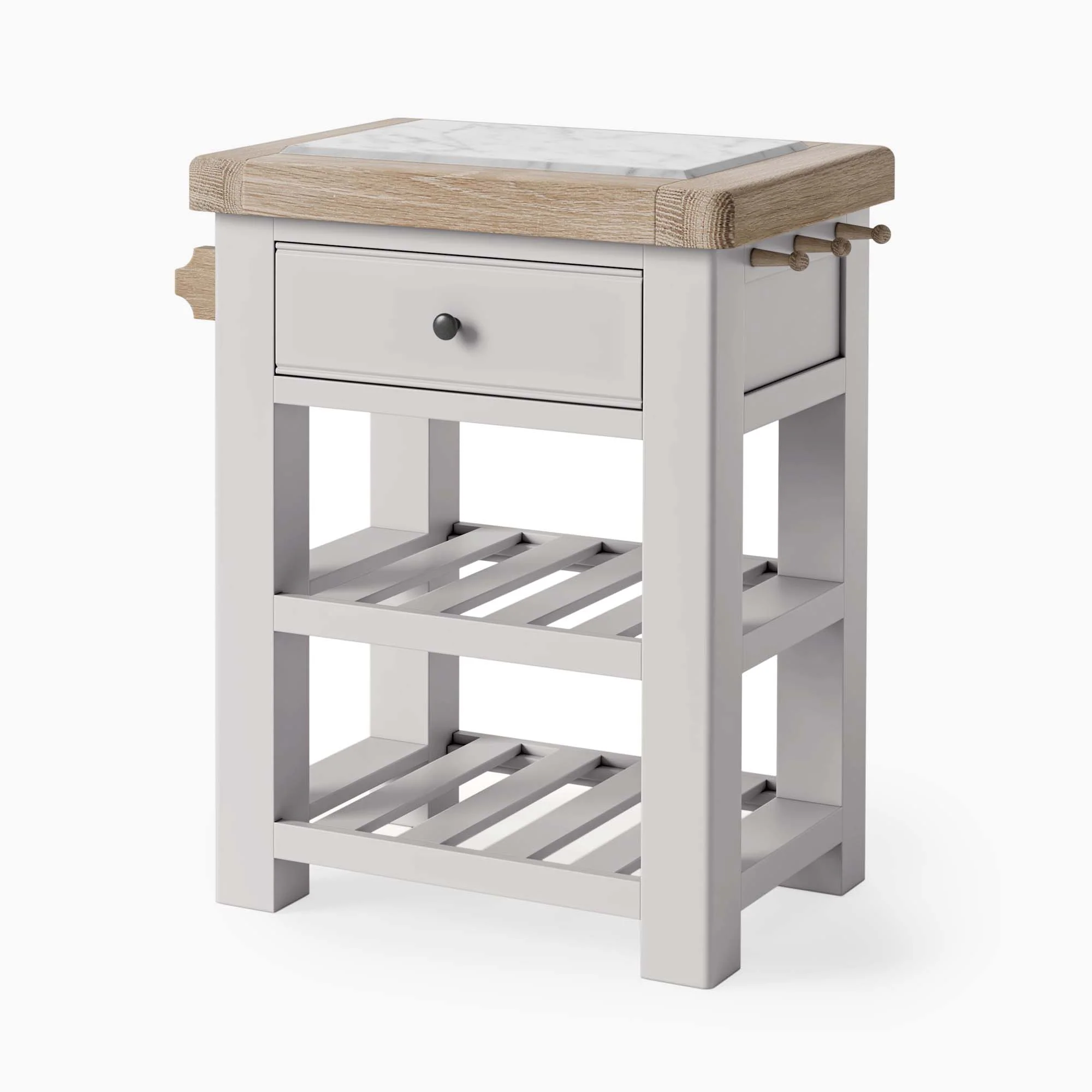 Salford Small Kitchen Island - Small Kitchen Island Stone Grey - Image 2
