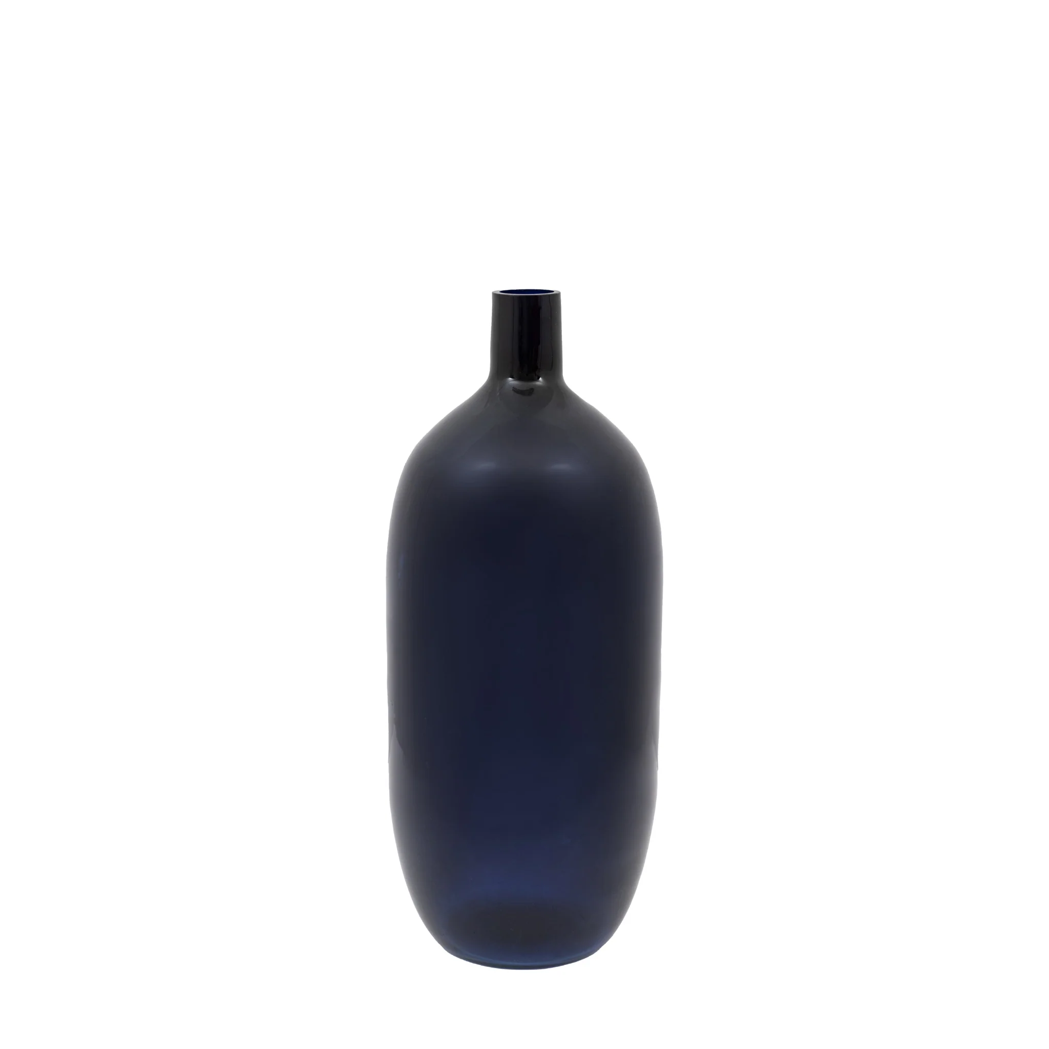 Santa Glass Bottle Vase Black Large - Santo Glass Bottle Vase Ink Large - Image 3
