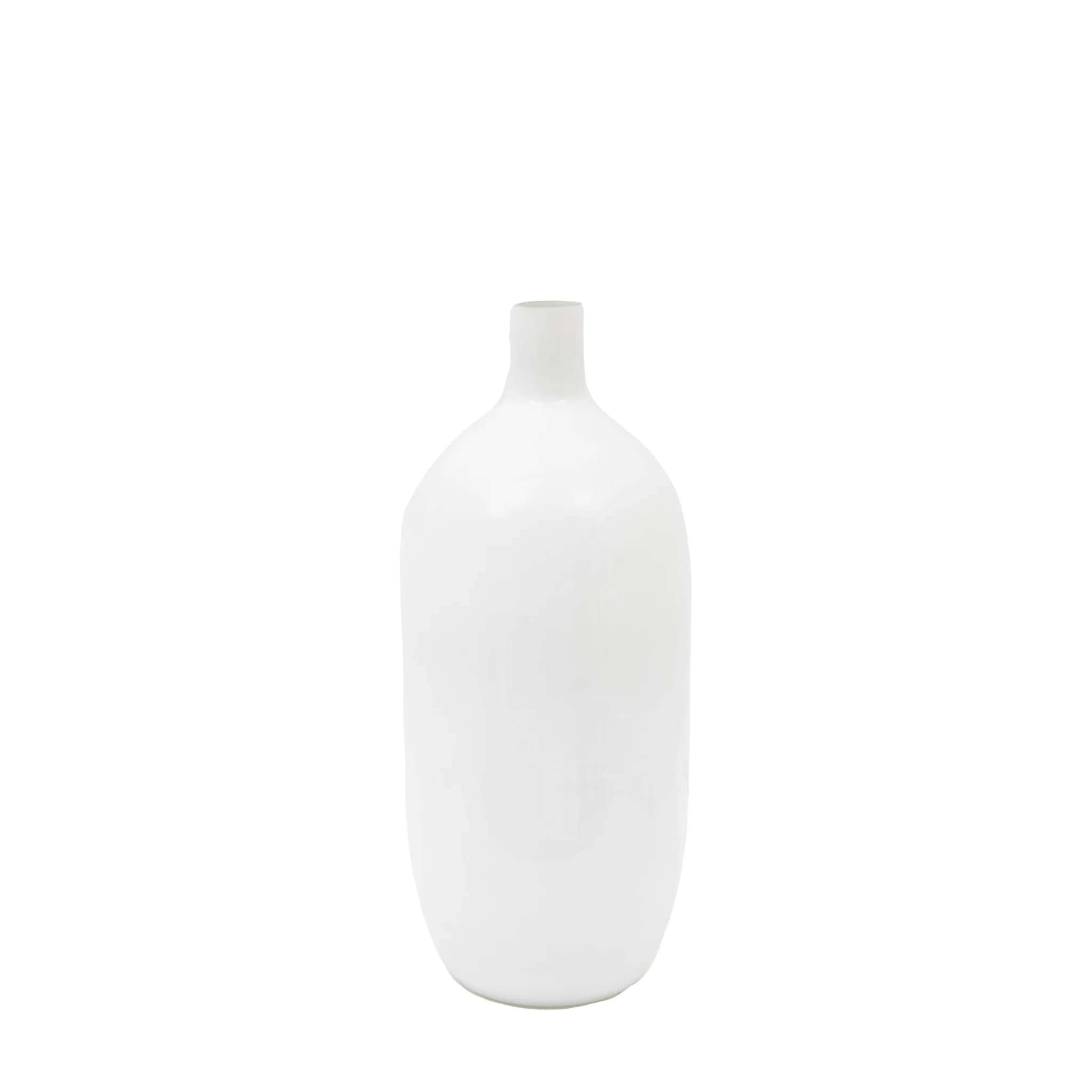 Santa Glass Bottle Vase White Large - Santo Glass Bottle Vase White Large - Image 3