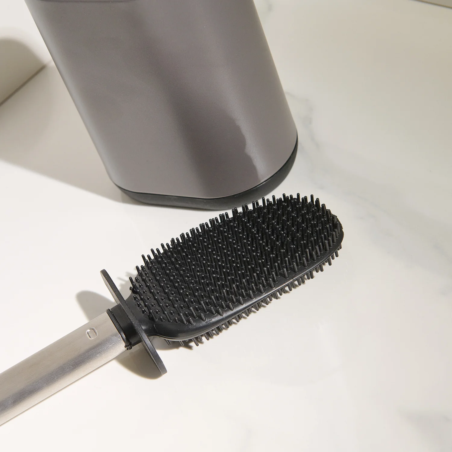 Santorini Platinium Toiliet Brush - SALE Santorini TPR Toilet Brush Platinum - Image 3