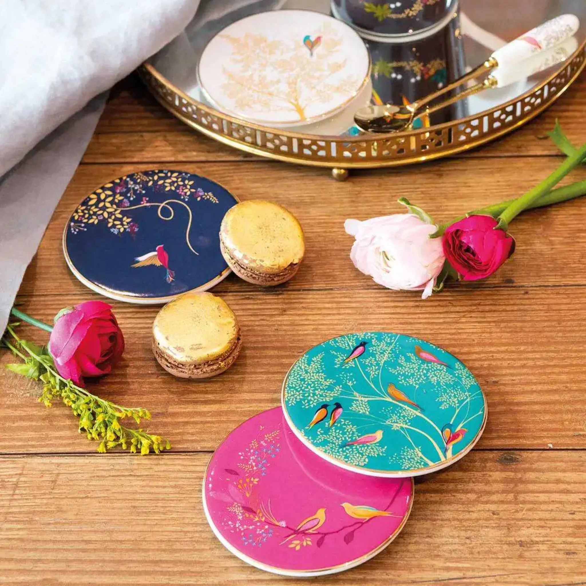 Sara Miller Chelsea Coaster Set - SM Chelsea Ceramic Coaster Set