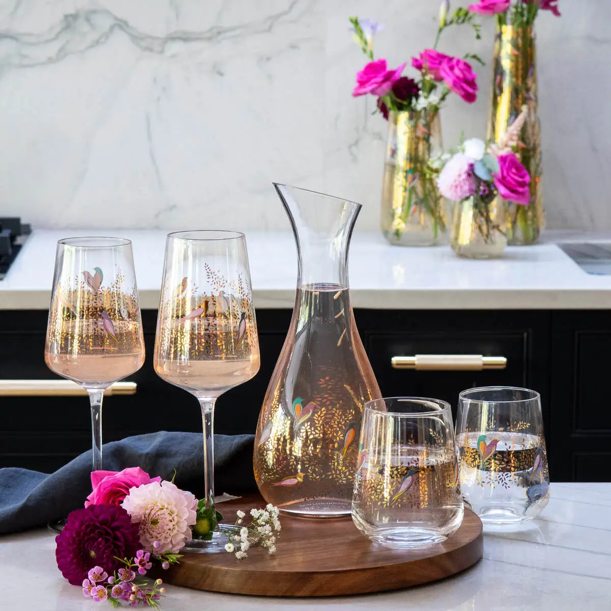 Sara Miller Chelsea Set Of 2 Wine Glasses - SM Chelsea Wine Glass Set of 2 - Image 4