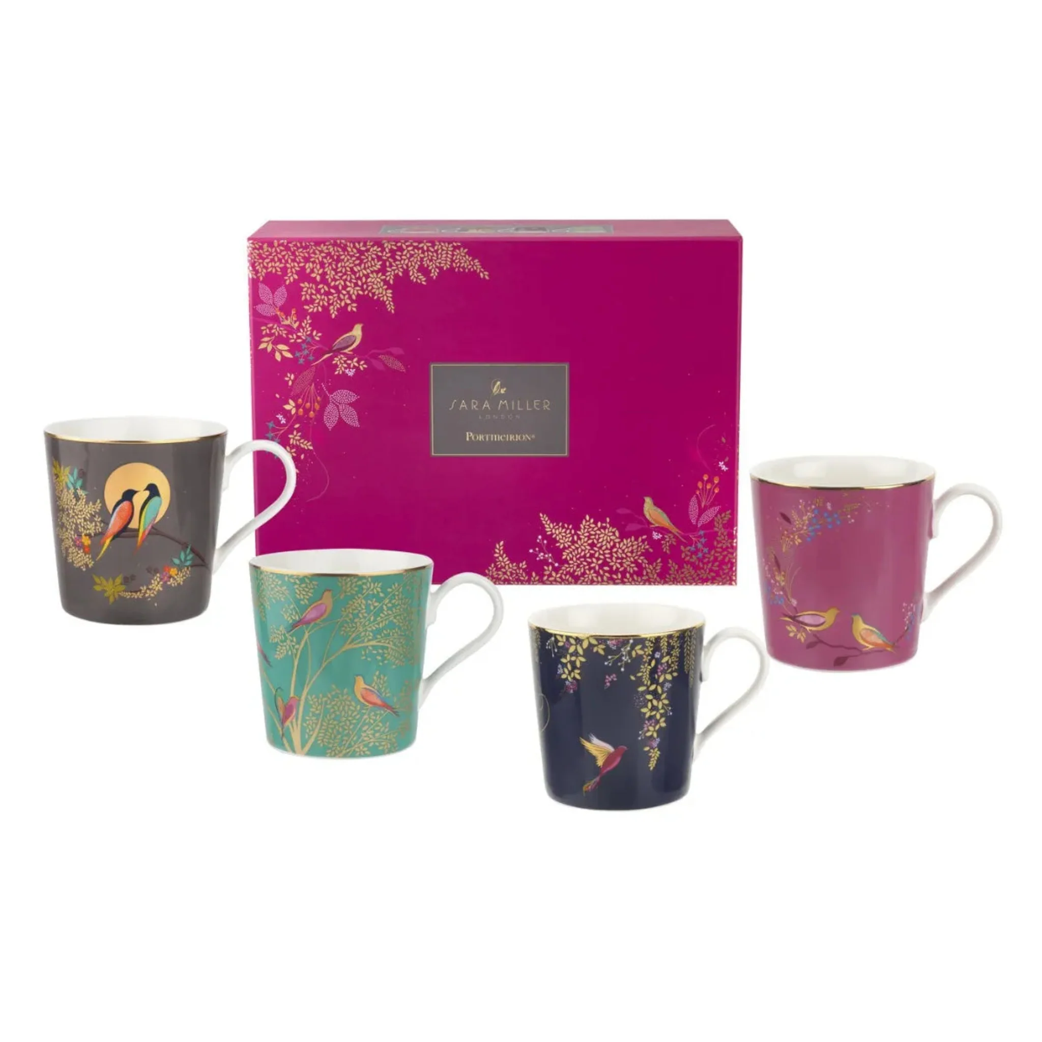 Sara Miller Chelsea Set Of 4 Mugs - SM Chelsea Mugs Asstd Set of 4