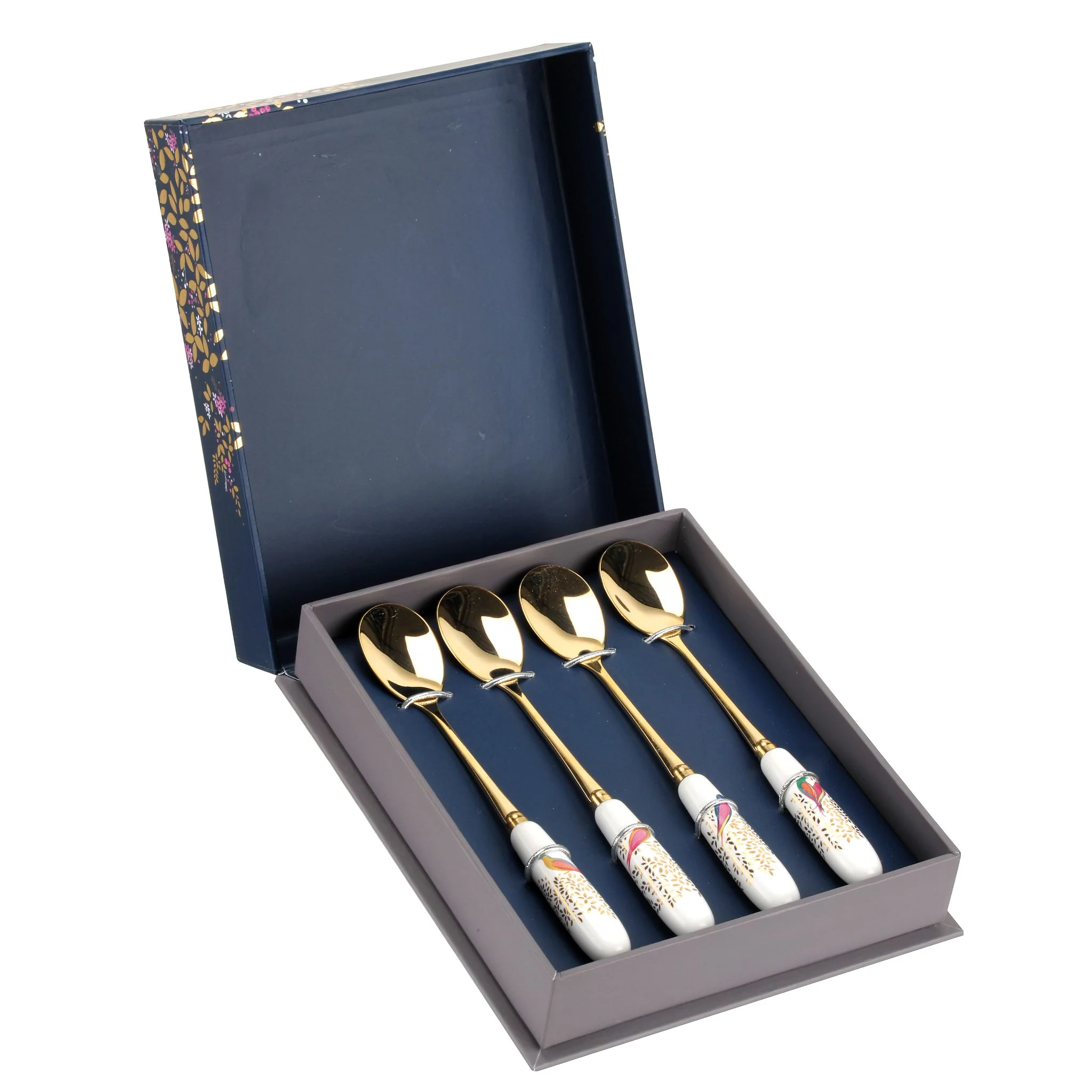 Sara Miller Chelsea Set Of 4 Tea Spoons - SM Chelsea Tea Spoons Set of 4 - Image 2