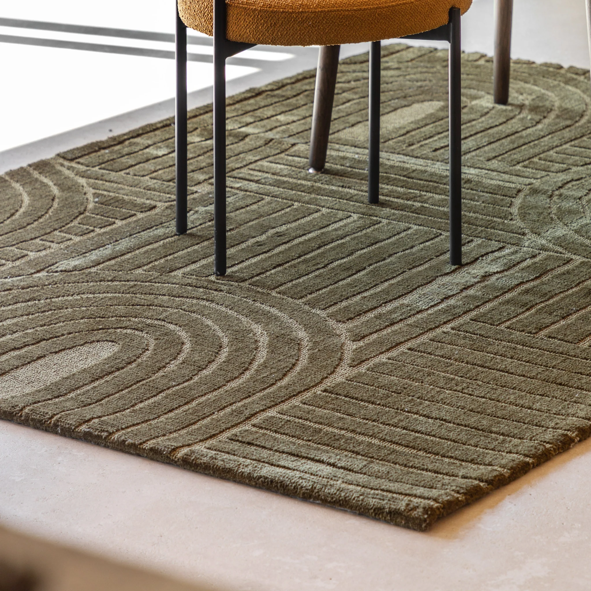 Saser Rug Olive - DHD Saser Rug Olive 160x230CM - Image 3