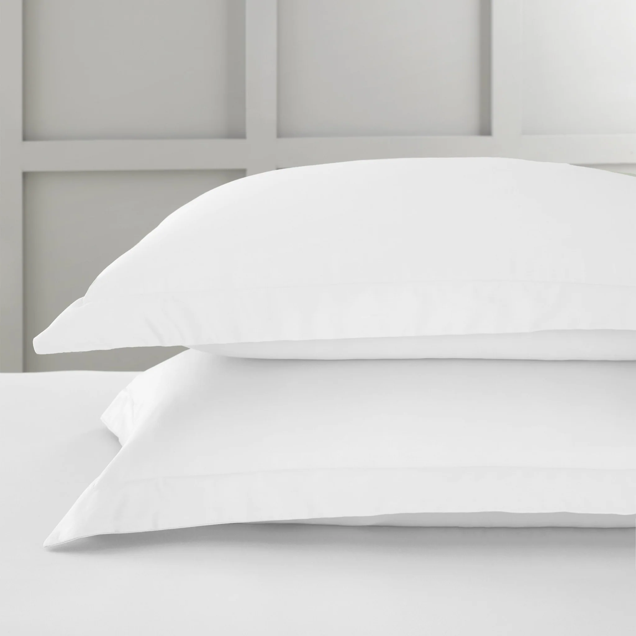 Bianca Sateen White Oxford Pillowcase Pair - 400TC Sateen White Ox Pillowcase Pair - Image 2