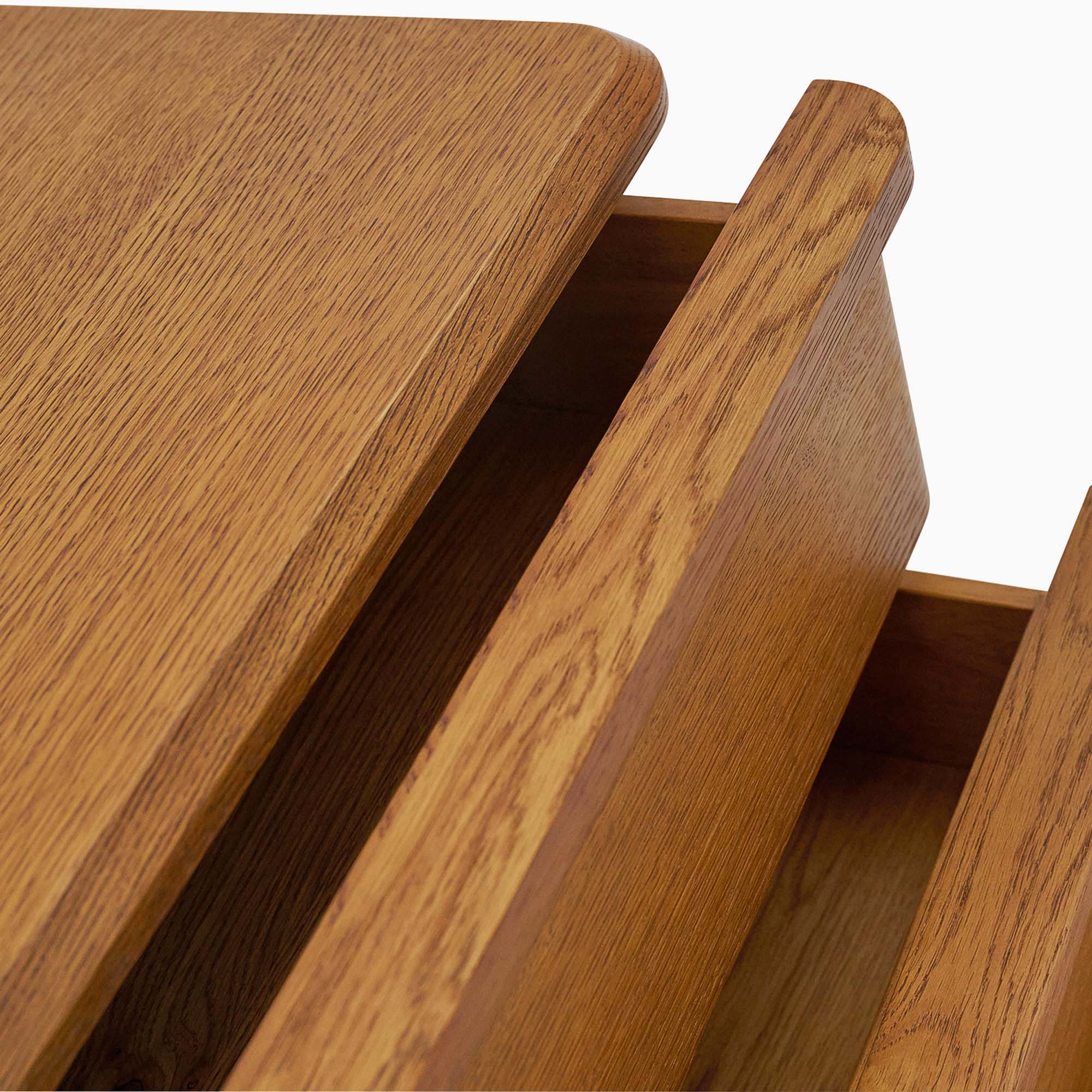Serene 3 Drawer Bedside Cabinet - 3 Drawer Bedside Oak / Oak Veneer - Image 6