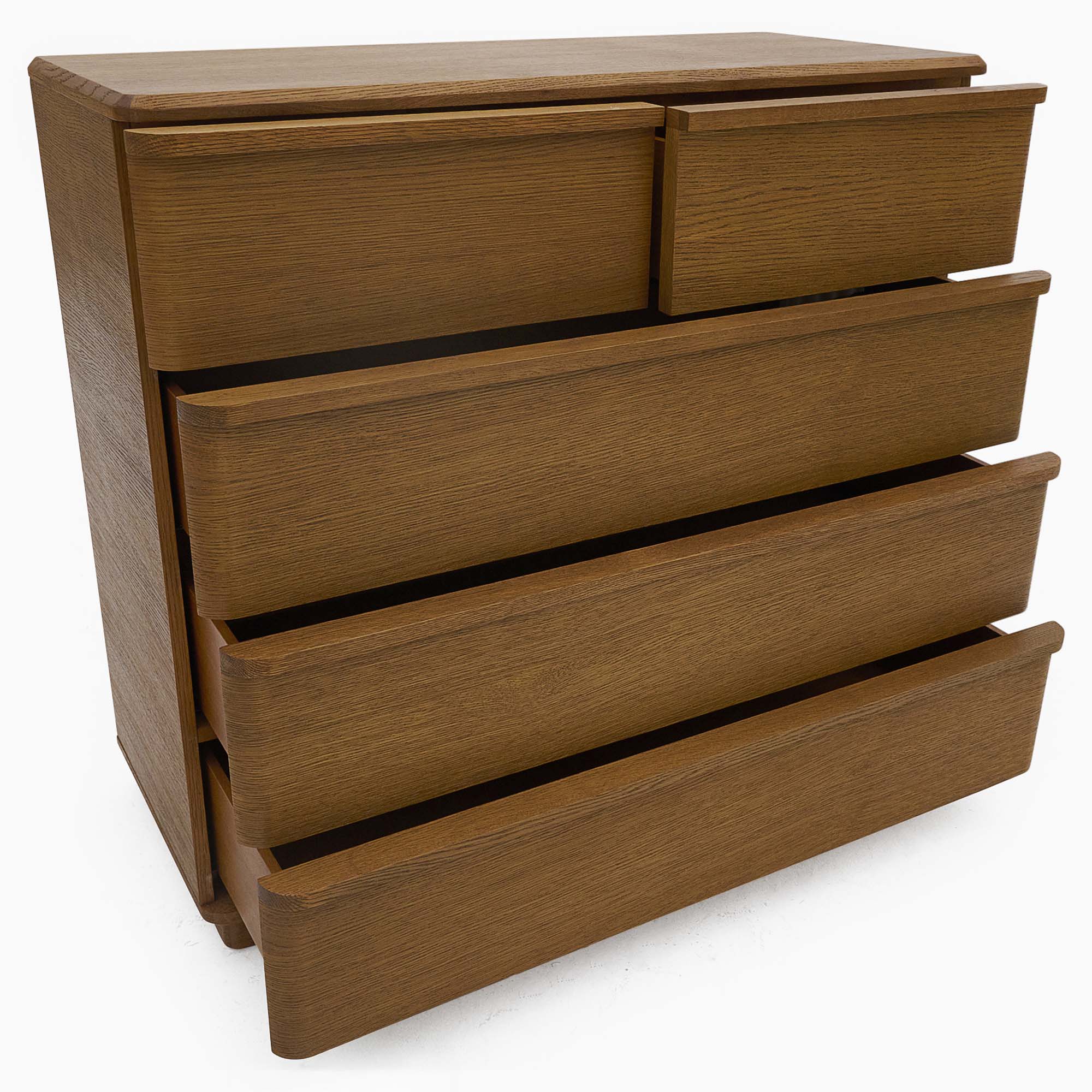 Serene 5 Drawer Cabinet - 3+2 Chest Oak / Oak Veneer - Image 11