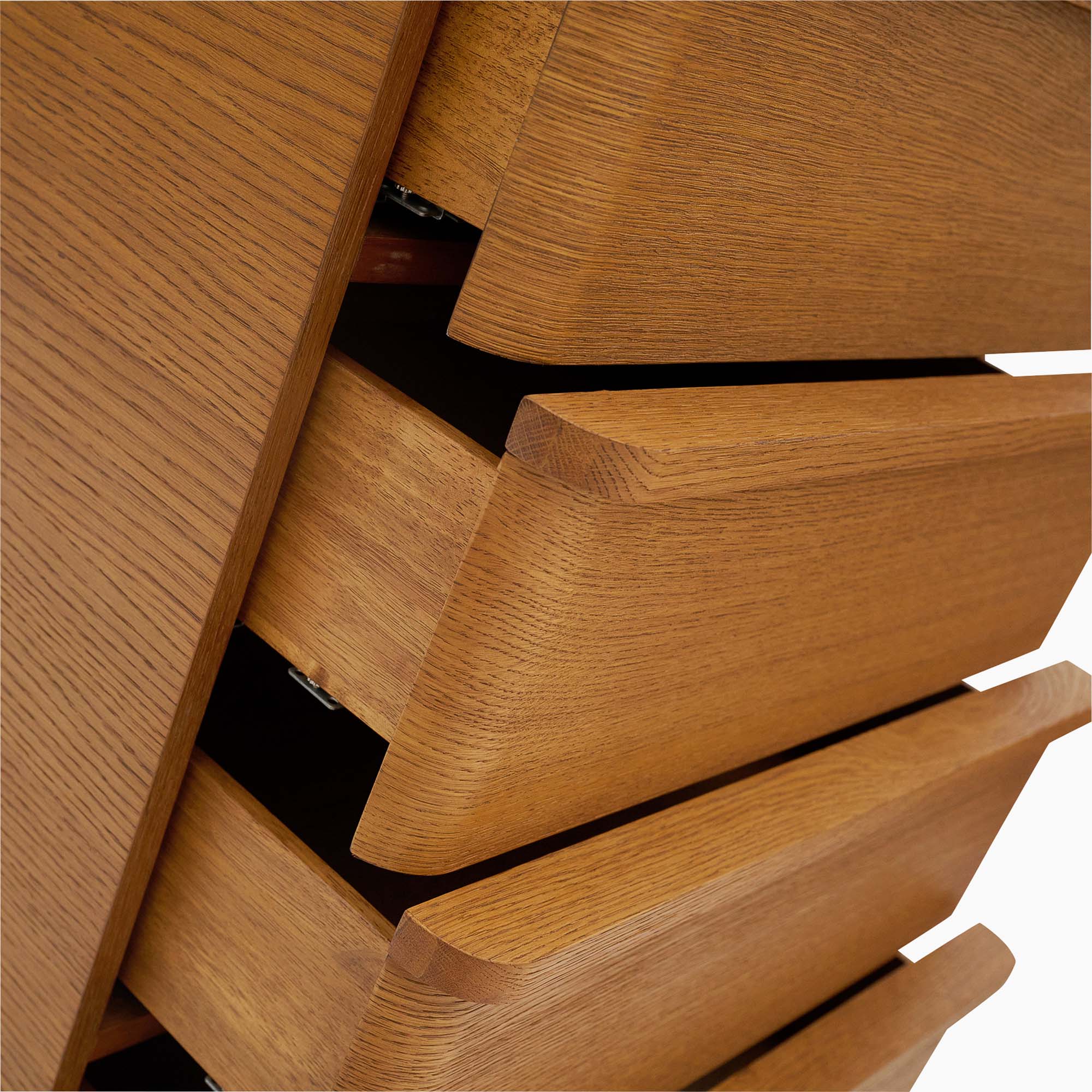 Serene 6 Drawer Wellington Cabinet - 6 Drawer Wellington Chest Oak / Oak Veneer - Image 6