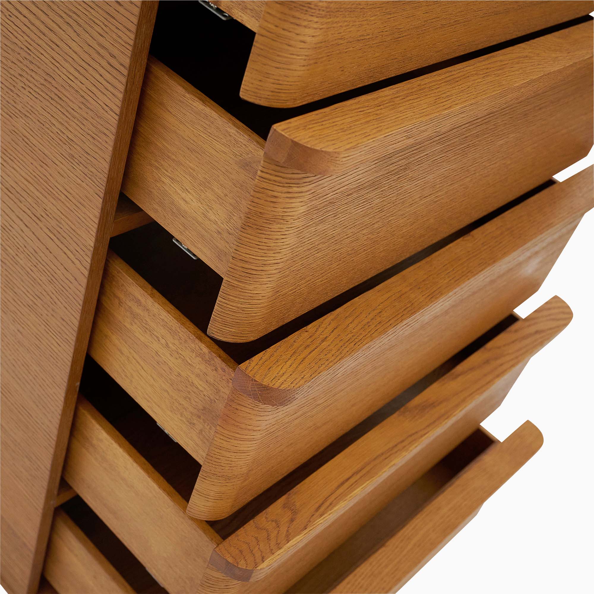 Serene 6 Drawer Wellington Cabinet - 6 Drawer Wellington Chest Oak / Oak Veneer - Image 7