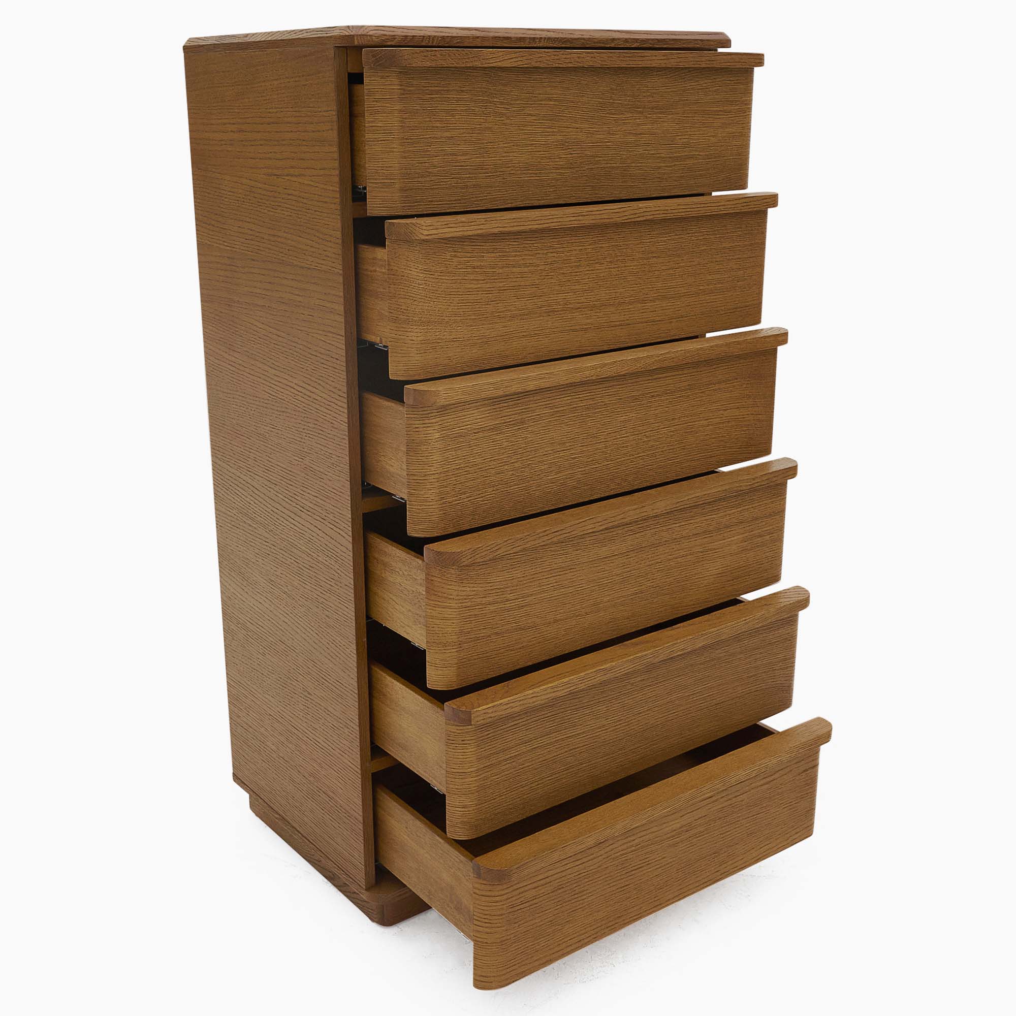 Serene 6 Drawer Wellington Cabinet - 6 Drawer Wellington Chest Oak / Oak Veneer - Image 9