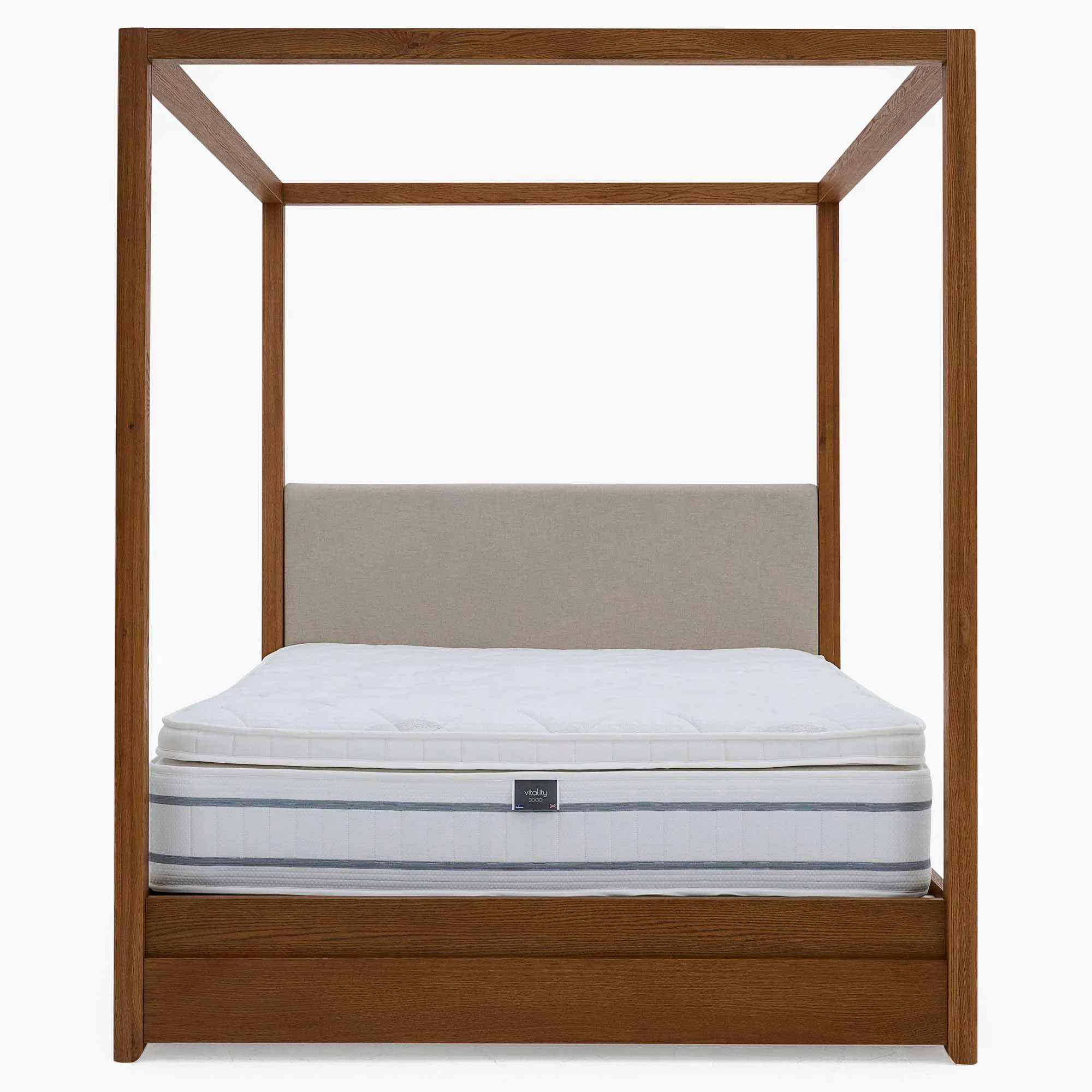 Serene Bedframe - 5' Poster Bed Oak / Oak Veneer - King - Image 3