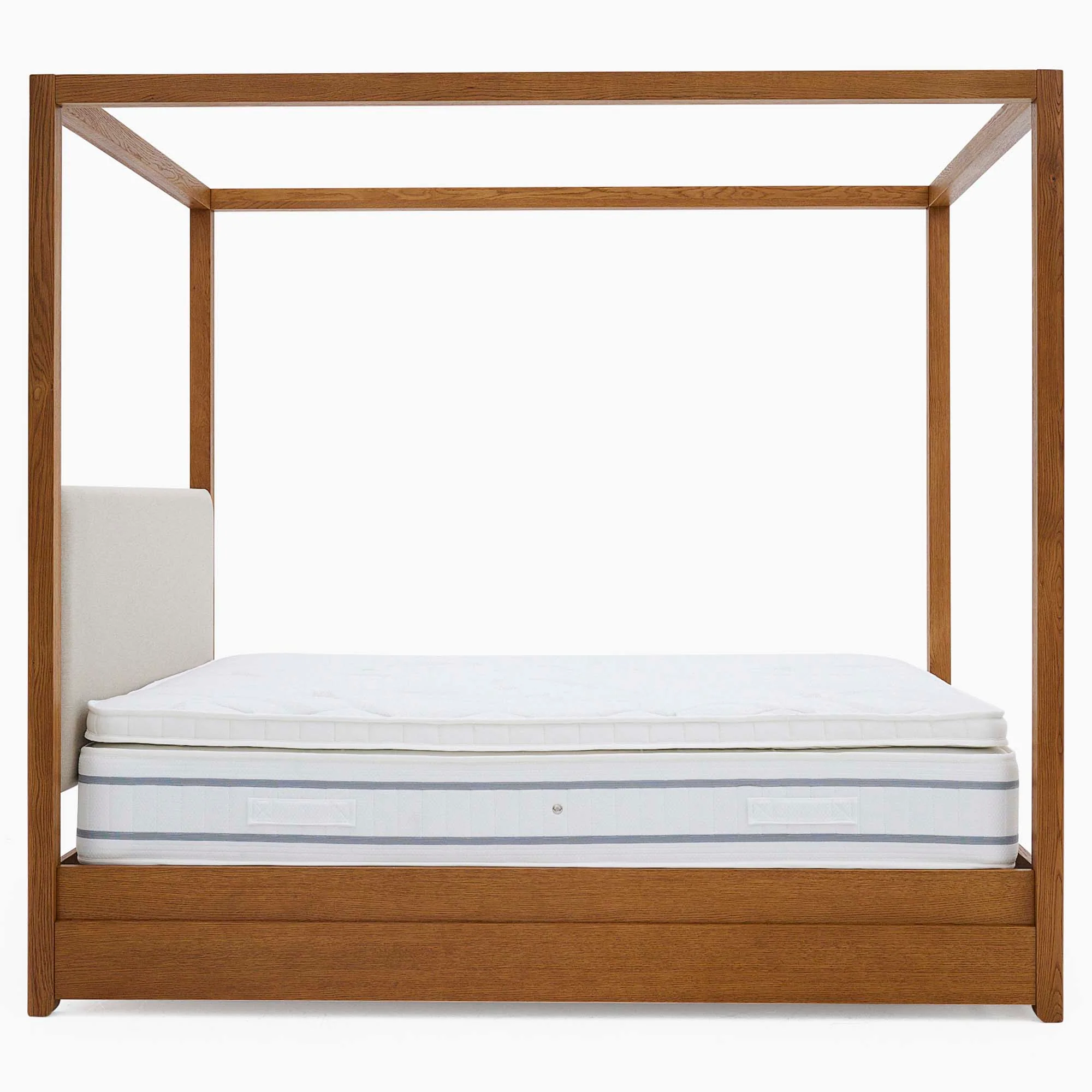 Serene Bedframe - 5' Poster Bed Oak / Oak Veneer - King - Image 4