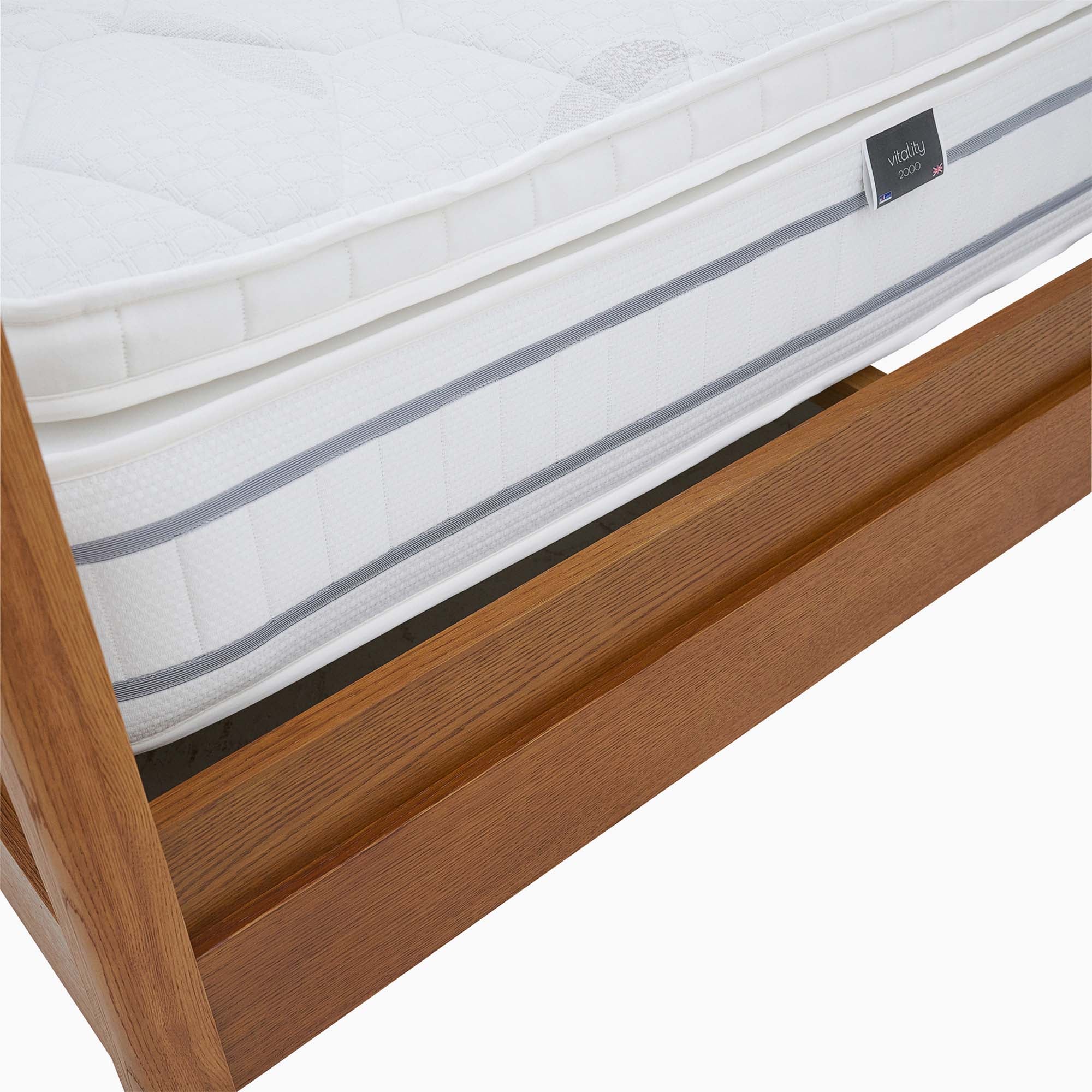Serene Low Bedframe - 5' Low Food End Bed Oak / Oak Veneer - King - Image 6