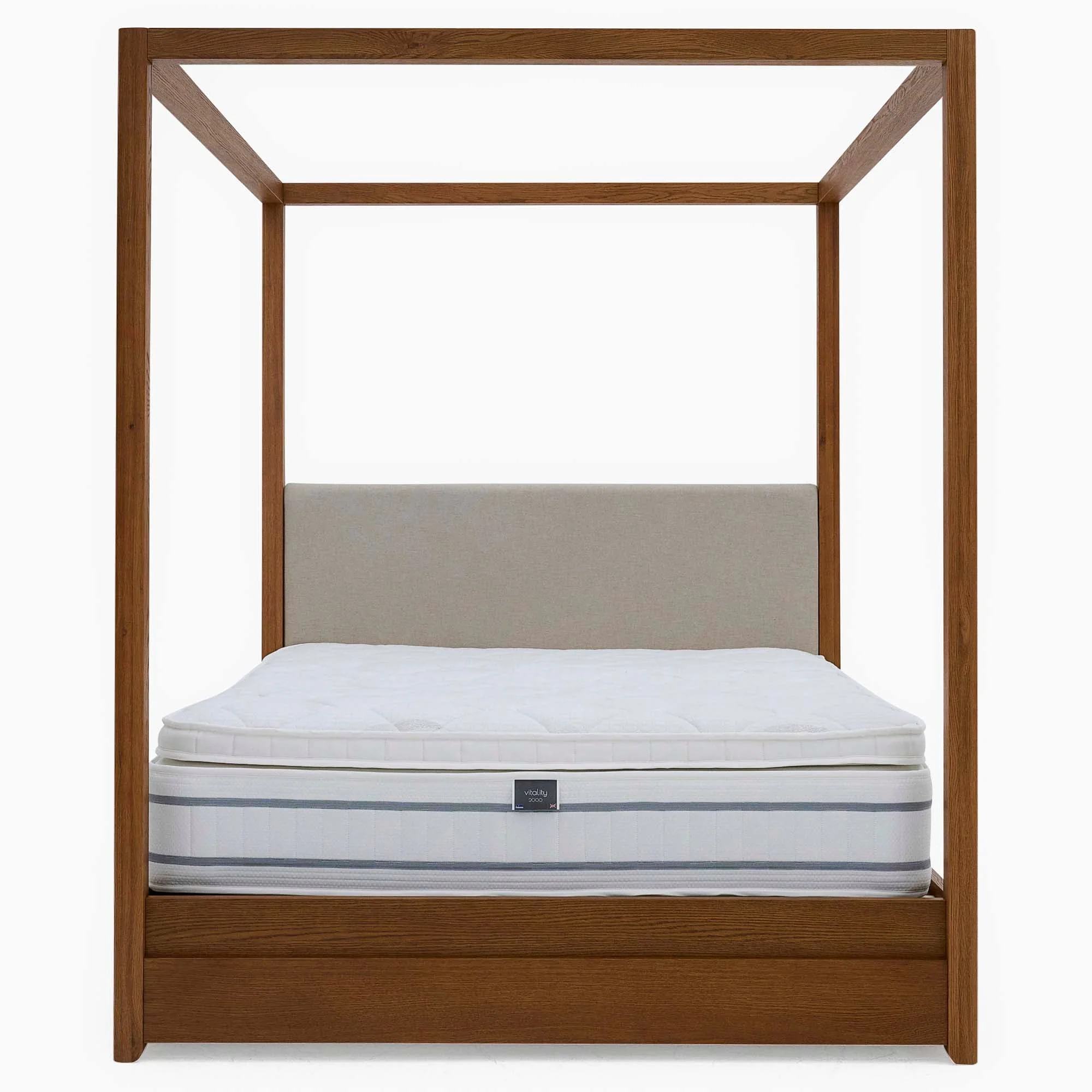 Serene Low Bedframe - 6' Low Food End Bed Oak / Oak Veneer - Super King - Image 3