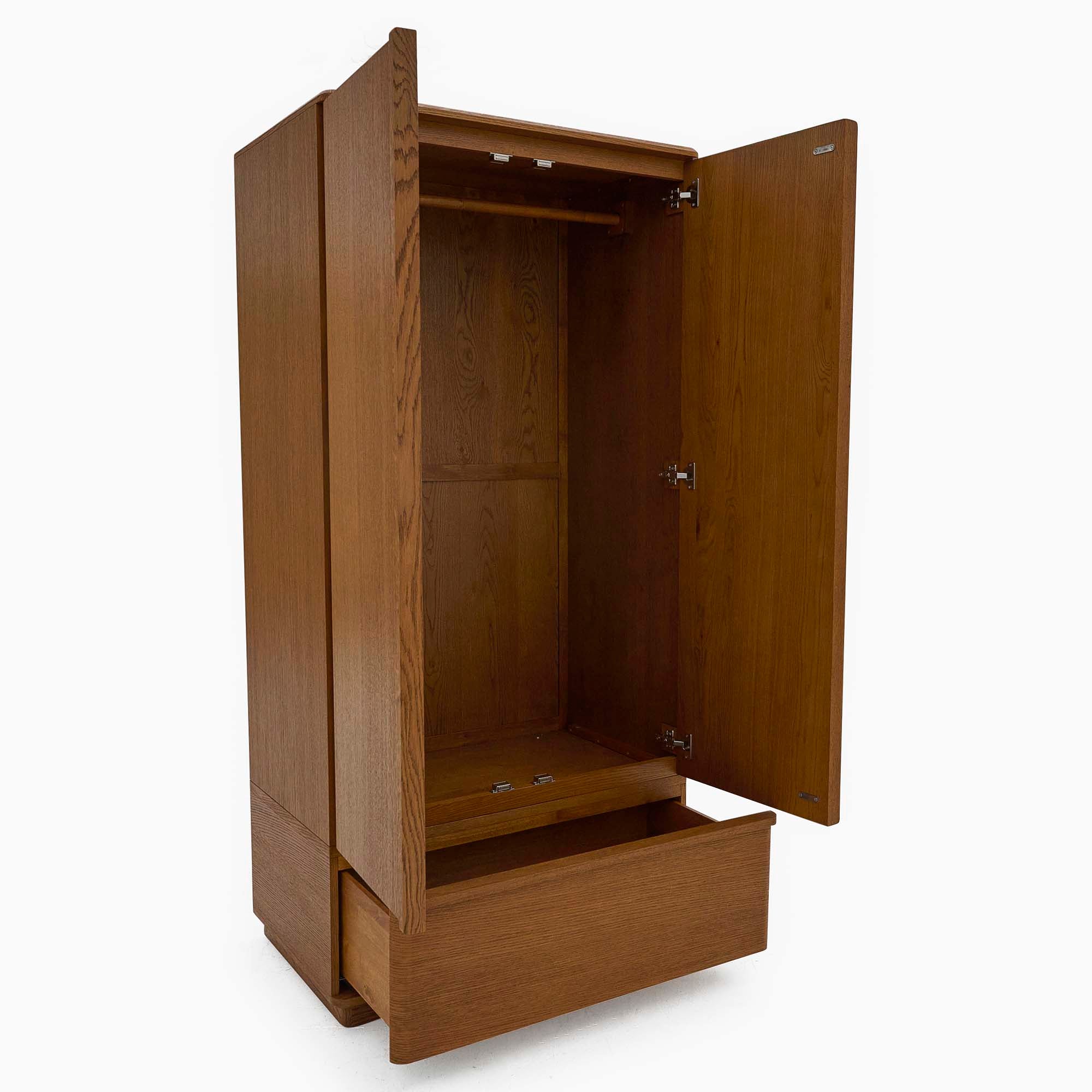 Serene Wardrobe - 1 Drawer Wardrobe Oak / Oak Veneer - Image 9