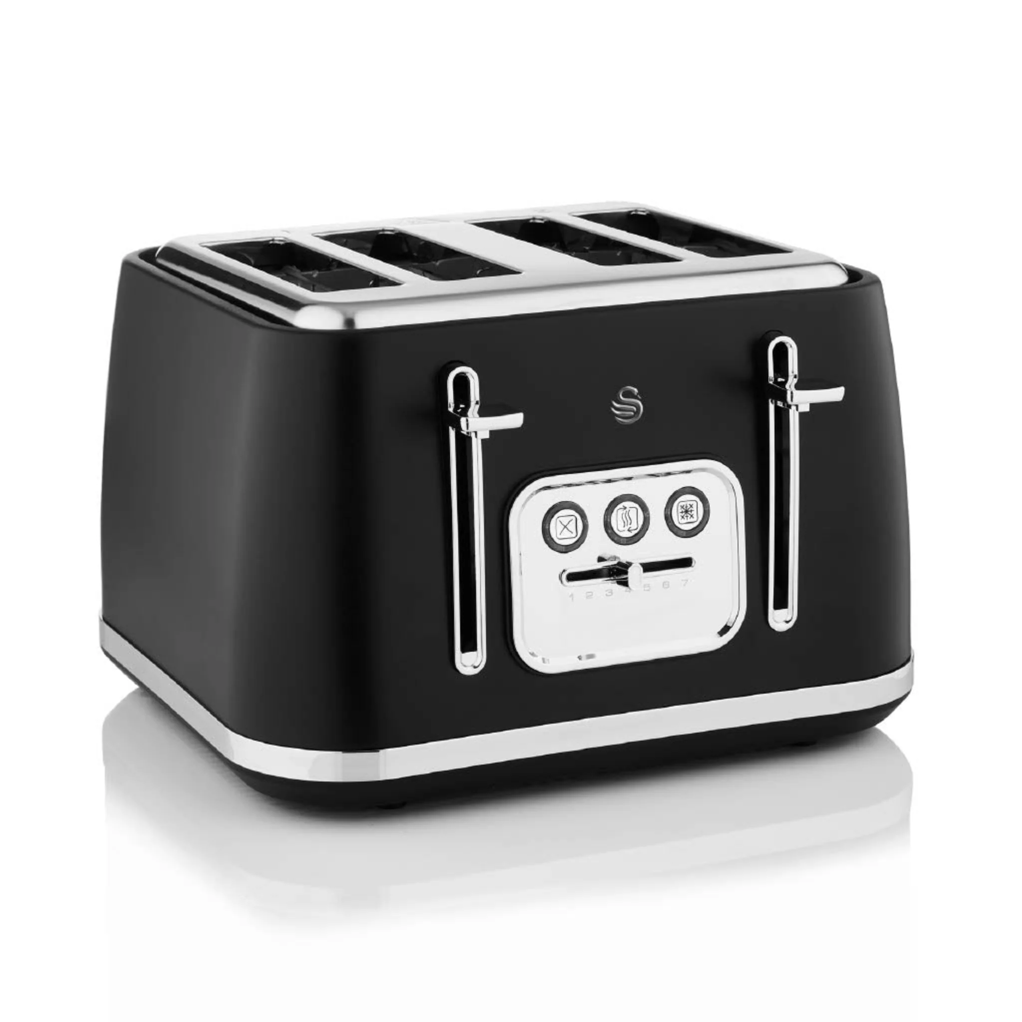 Serenity Toaster 4 Slice Matte Black - Serenity Toaster 4 Slice Matte Black