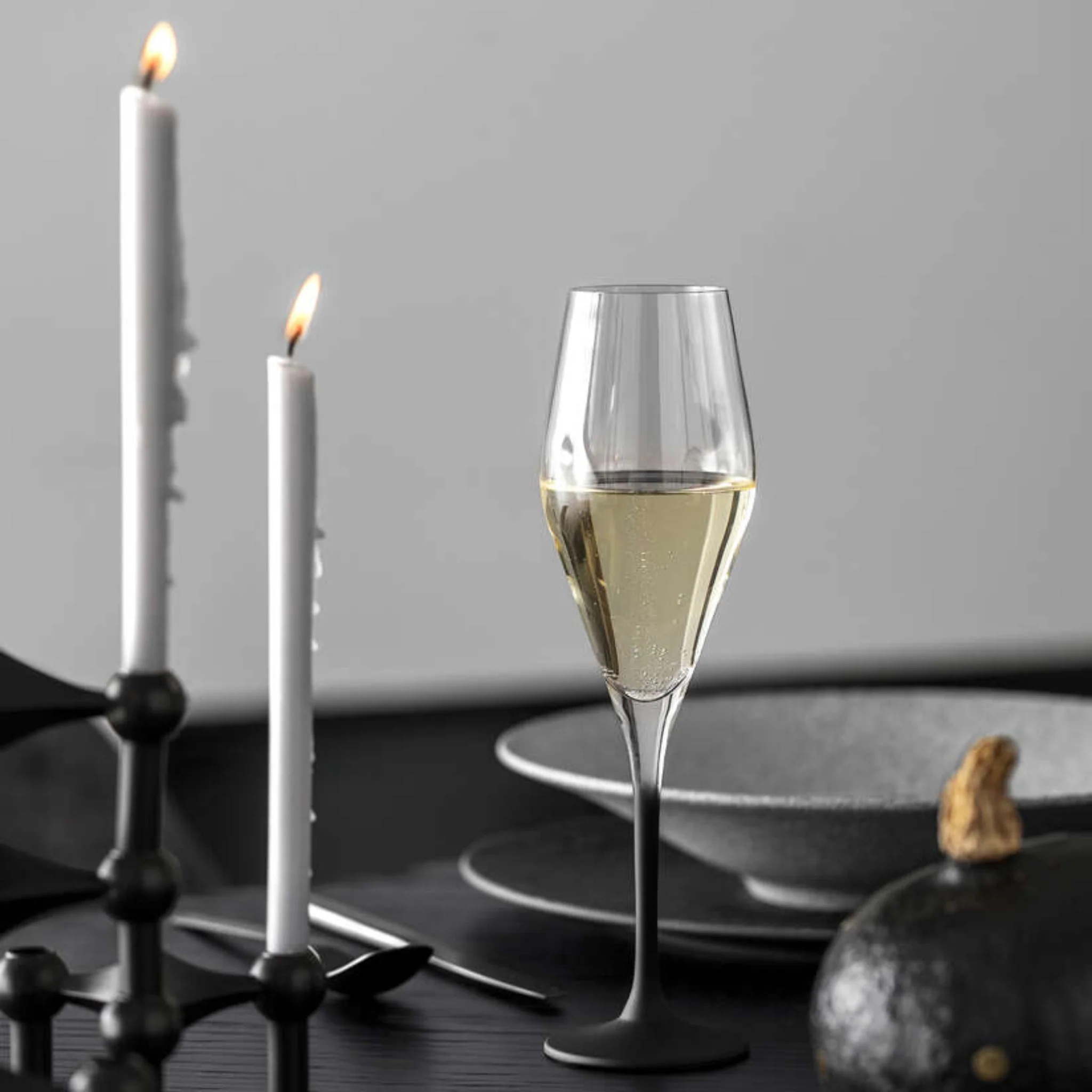 Villeroy & Boch Set Of 4 Black Champagne Flutes - Champagne Flute Black 4 Pack