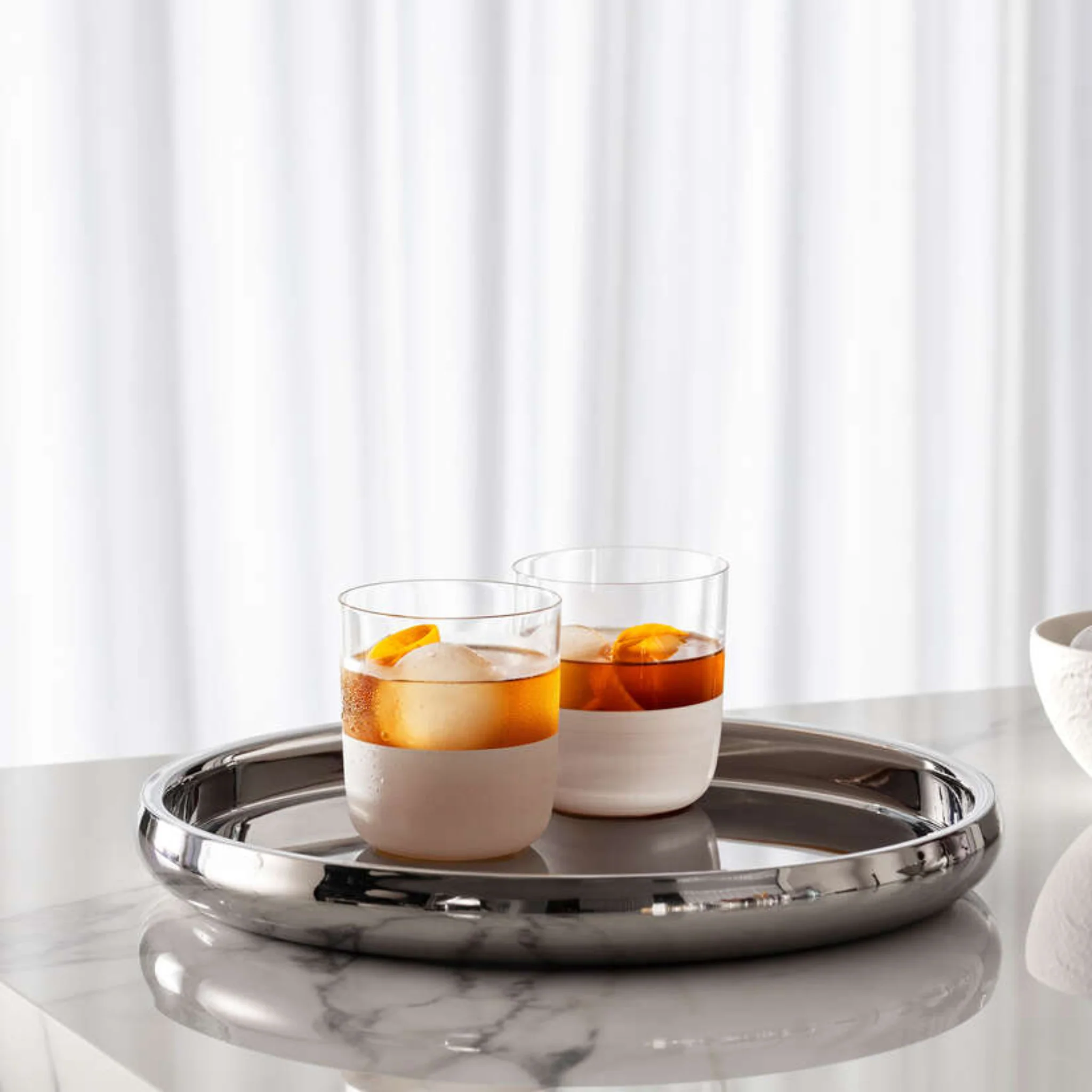 Villeroy & Boch Set Of 4 White Tumblers - Old Fashioned Tumbler 4Pk White