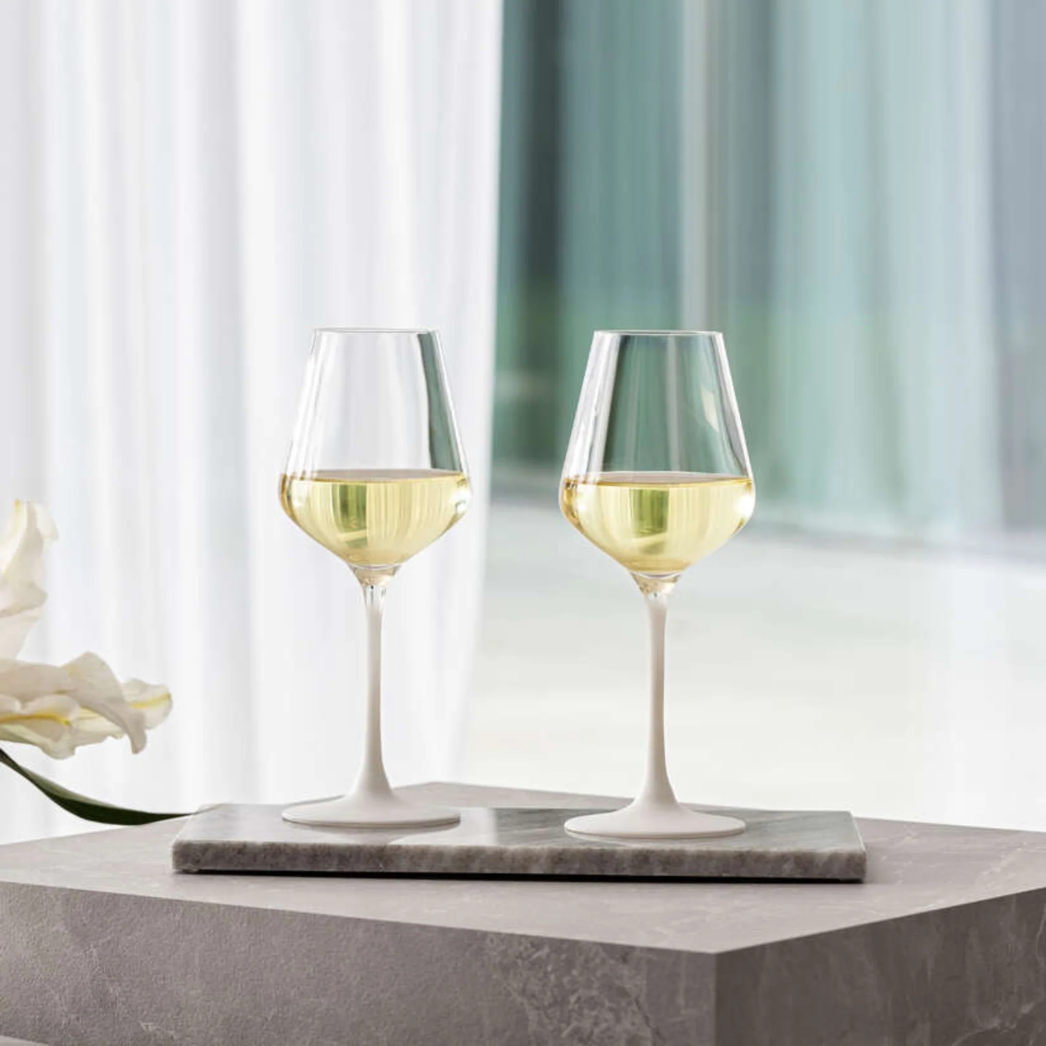 Villeroy & Boch Set Of 4 White Wine Glasses - White Wine Goblet 4Pk White