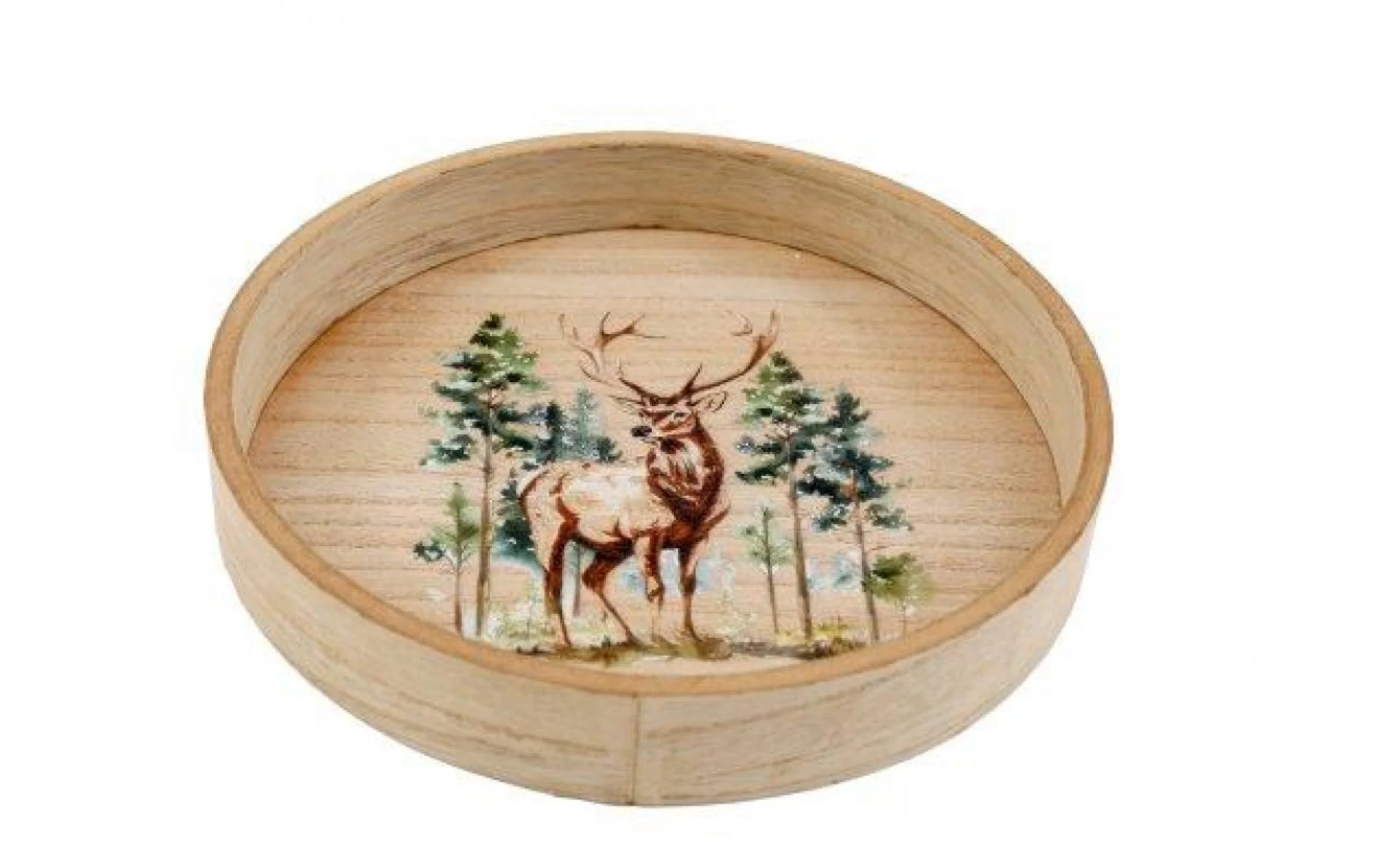 Small Reindeer Wooden Tray - S Reindeer Wooden Tray 25.5CM
