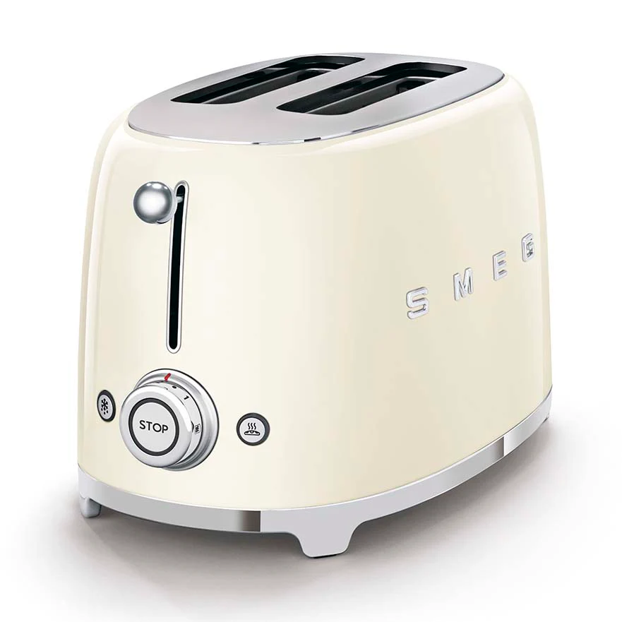 Smeg Cream 2 Slice Toaster - Smeg 2 Slice Toaster Cream - Image 3