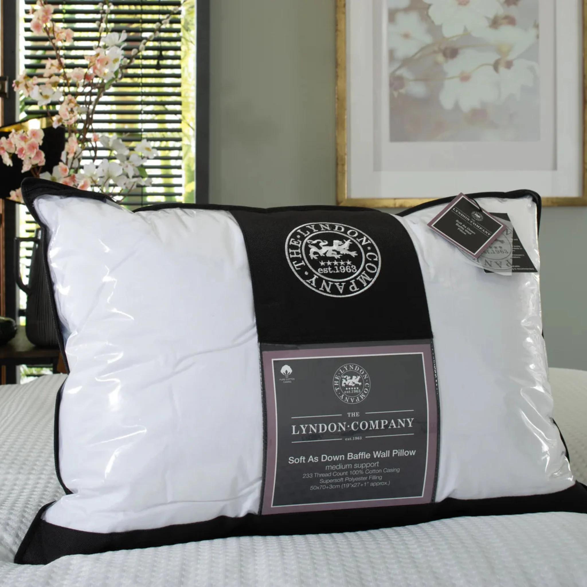 Soft As Down Baffle Wall Pillow
