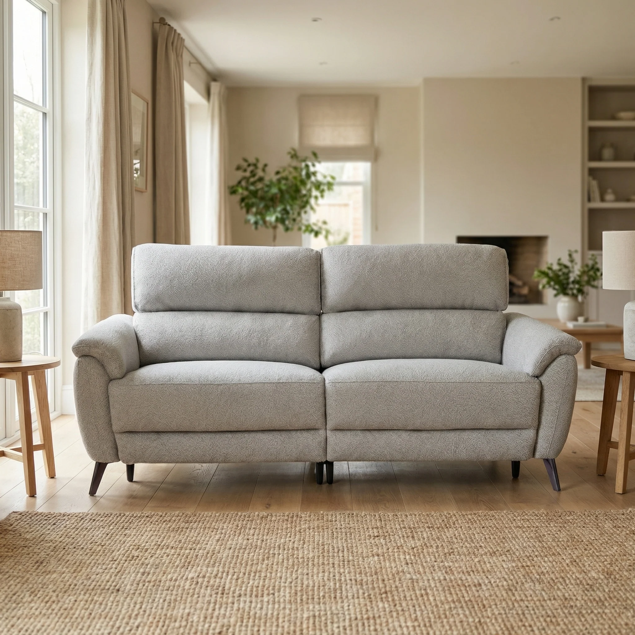 Sol 3 Seater Recliner Sofa - 3 Seater Power Recliner Sofa with Head Tilt F6 - Image 2
