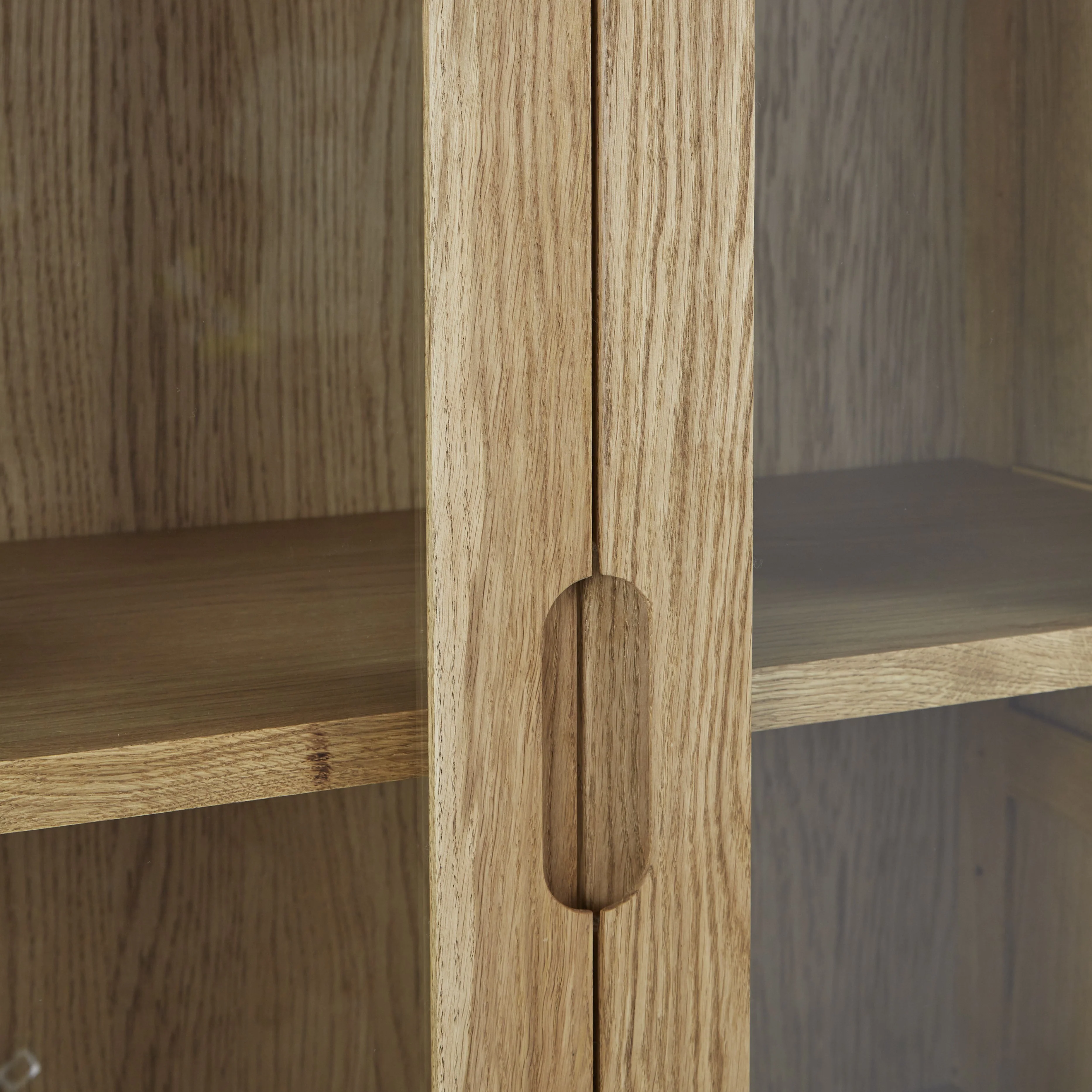 Solvi Display Cabinet - Display Cabinet Solid Oak / Oak Veneer - Image 4
