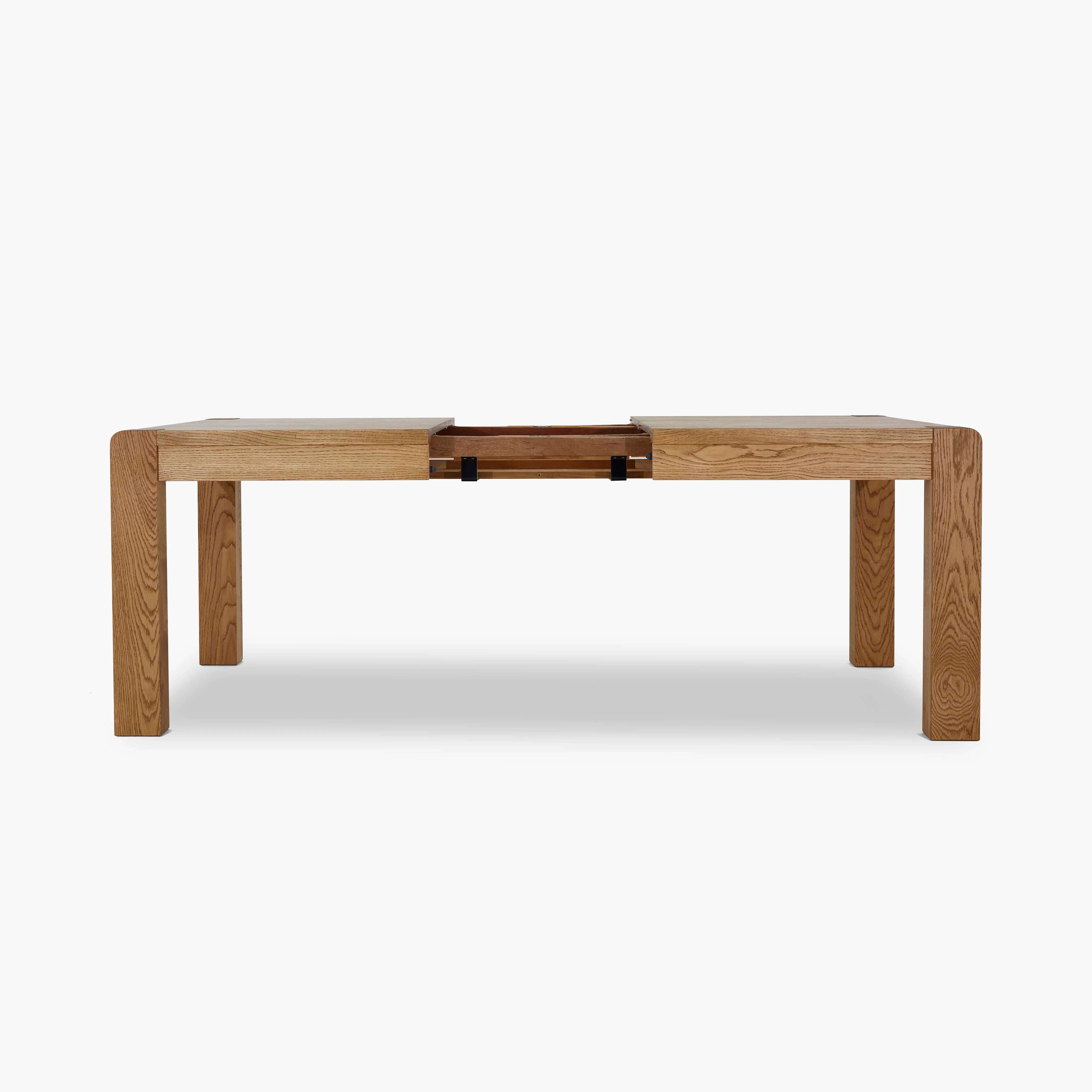 Solvi Extending Compact Dining Table - Compact Ext Dining Table 135/175cm Solid Oak / Oak Veneer - Image 3