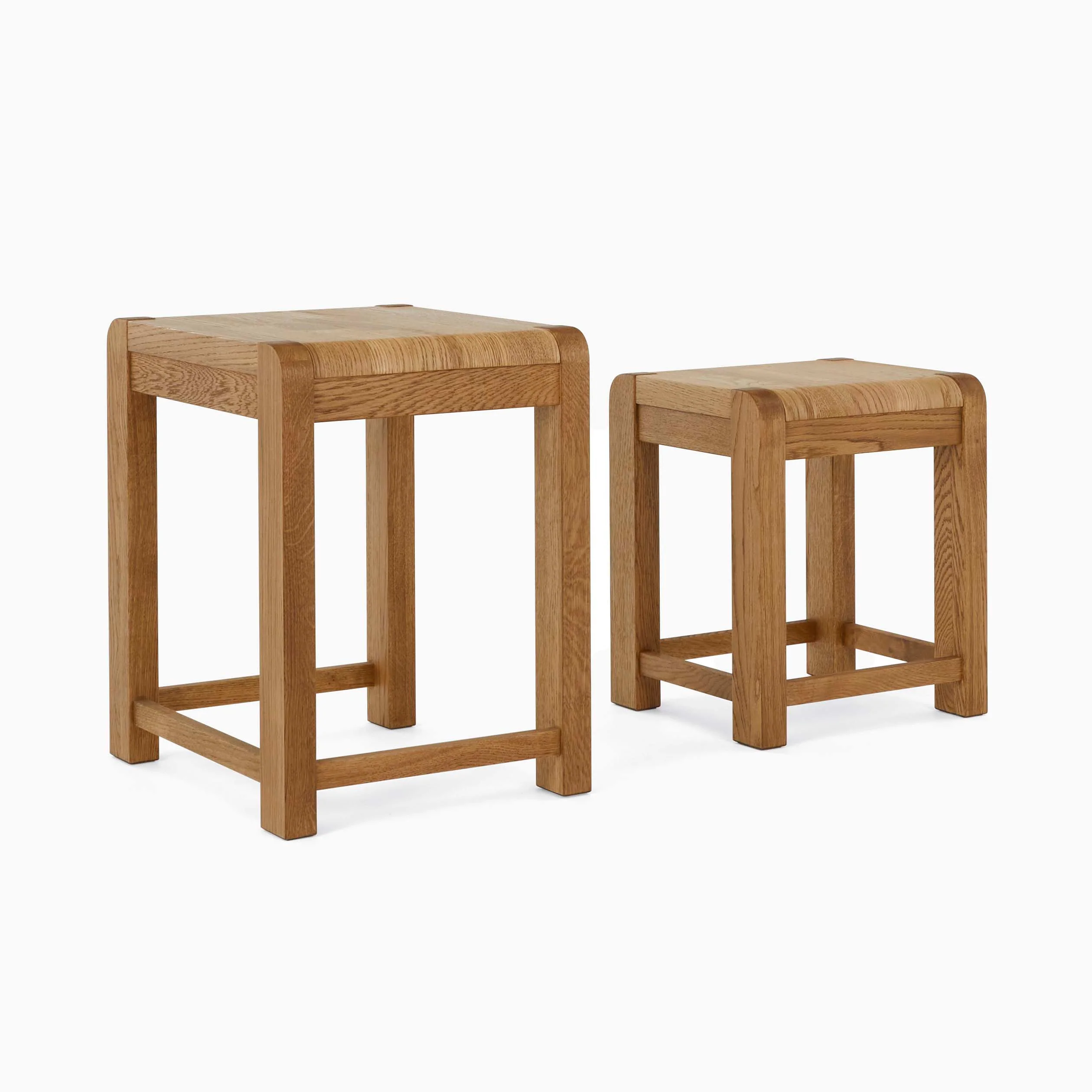 Solvi Next of Side Tables - Nest of Tables Solid Oak / Oak Veneer - Image 4