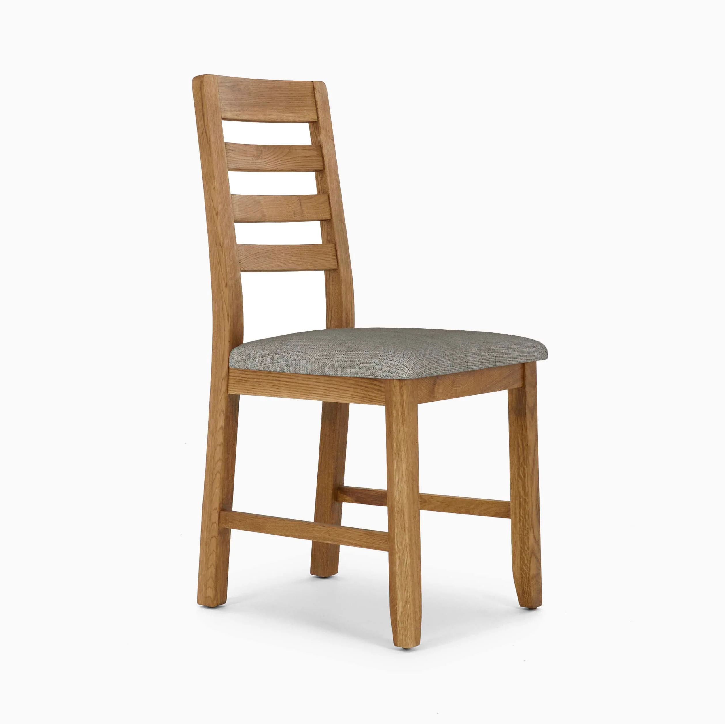 Solvi Pair of Oak/Linen Dining Chairs - Dining Chair - Pair Oak / Linen - Image 2