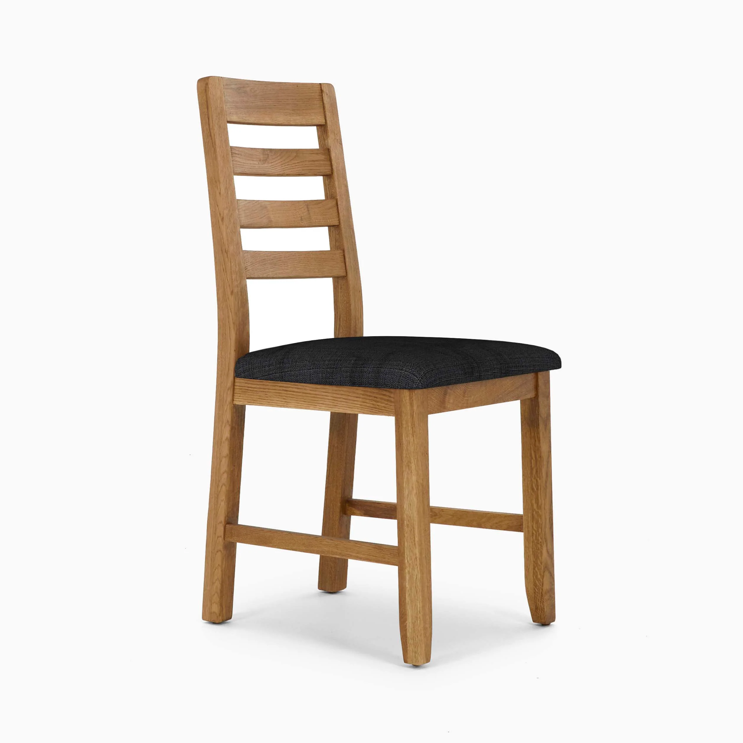 Solvi Pair of Oak/Steel Grey Dining Chairs - Dining Chair - Pair Oak / Steel - Image 2