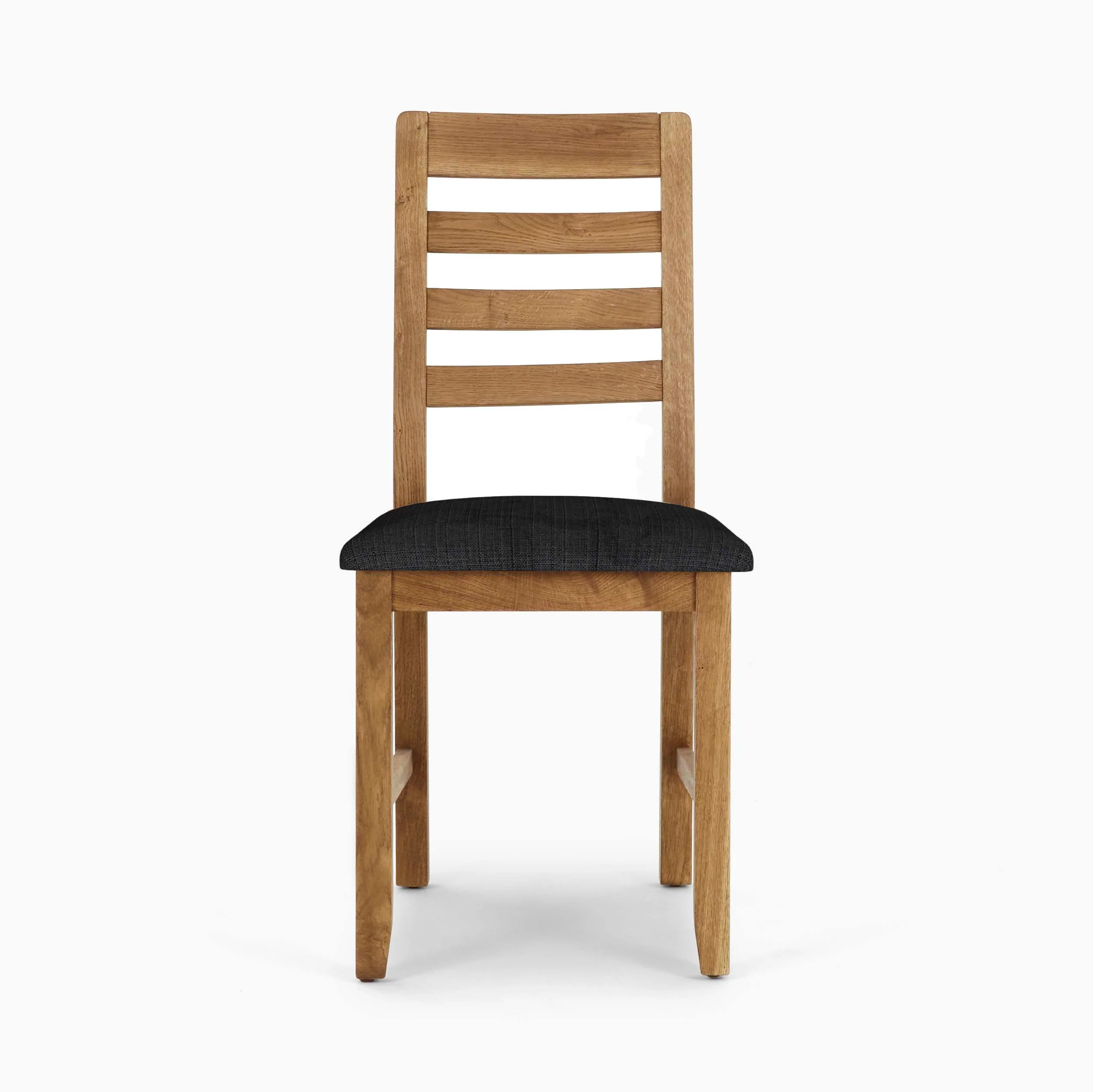 Solvi Pair of Oak/Steel Grey Dining Chairs - Dining Chair - Pair Oak / Steel - Image 3
