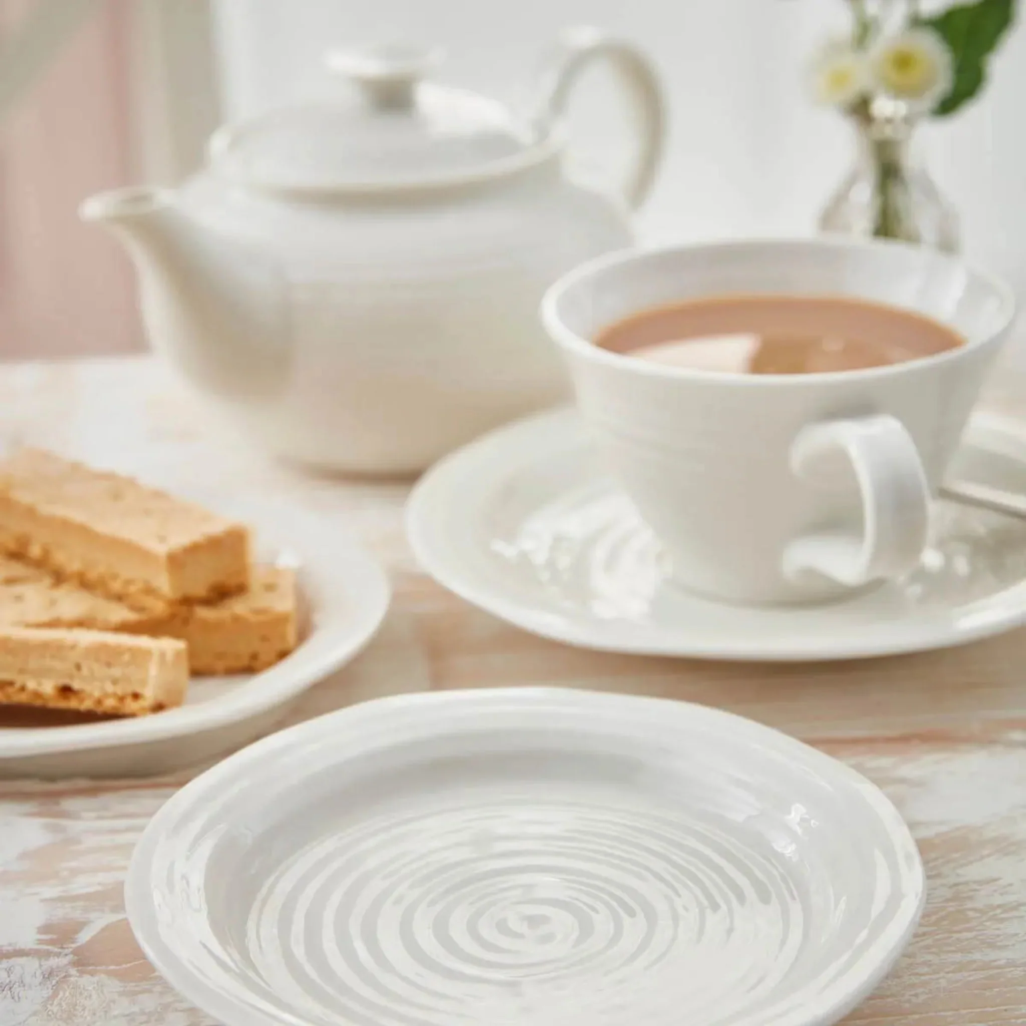 Sophie Conran White Set Of 4 Side Plates - SC White Dinner Plate 6 Inch Set of 4