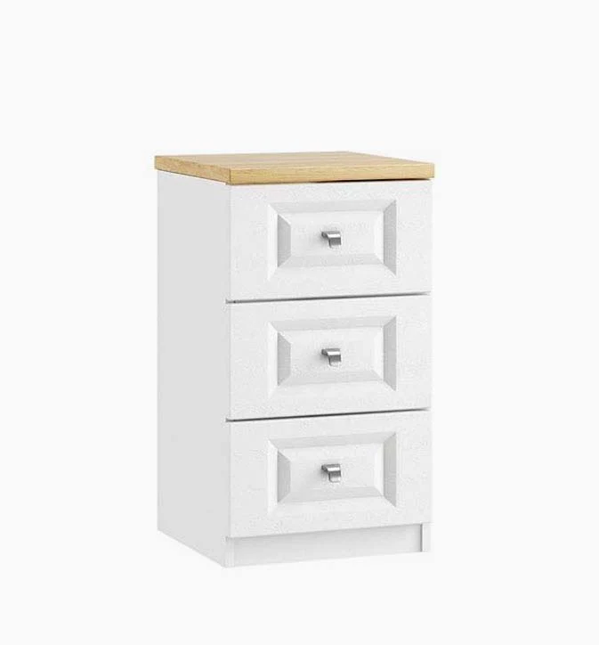 Sorrento 3 Drawer Bedside Cabinet - 3 Drawer Bedside