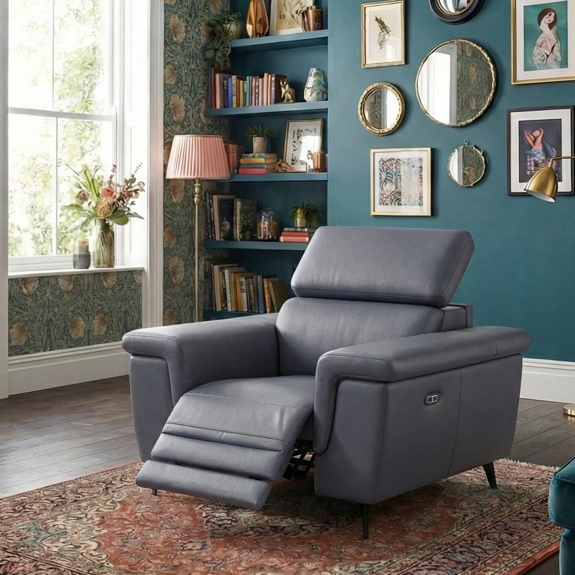 Sparta Recliner Armchair - Chair W/ Power Recliner W/ Power Headrest Cat NL/O/S - Power with Power Headrest & USB - Image 2