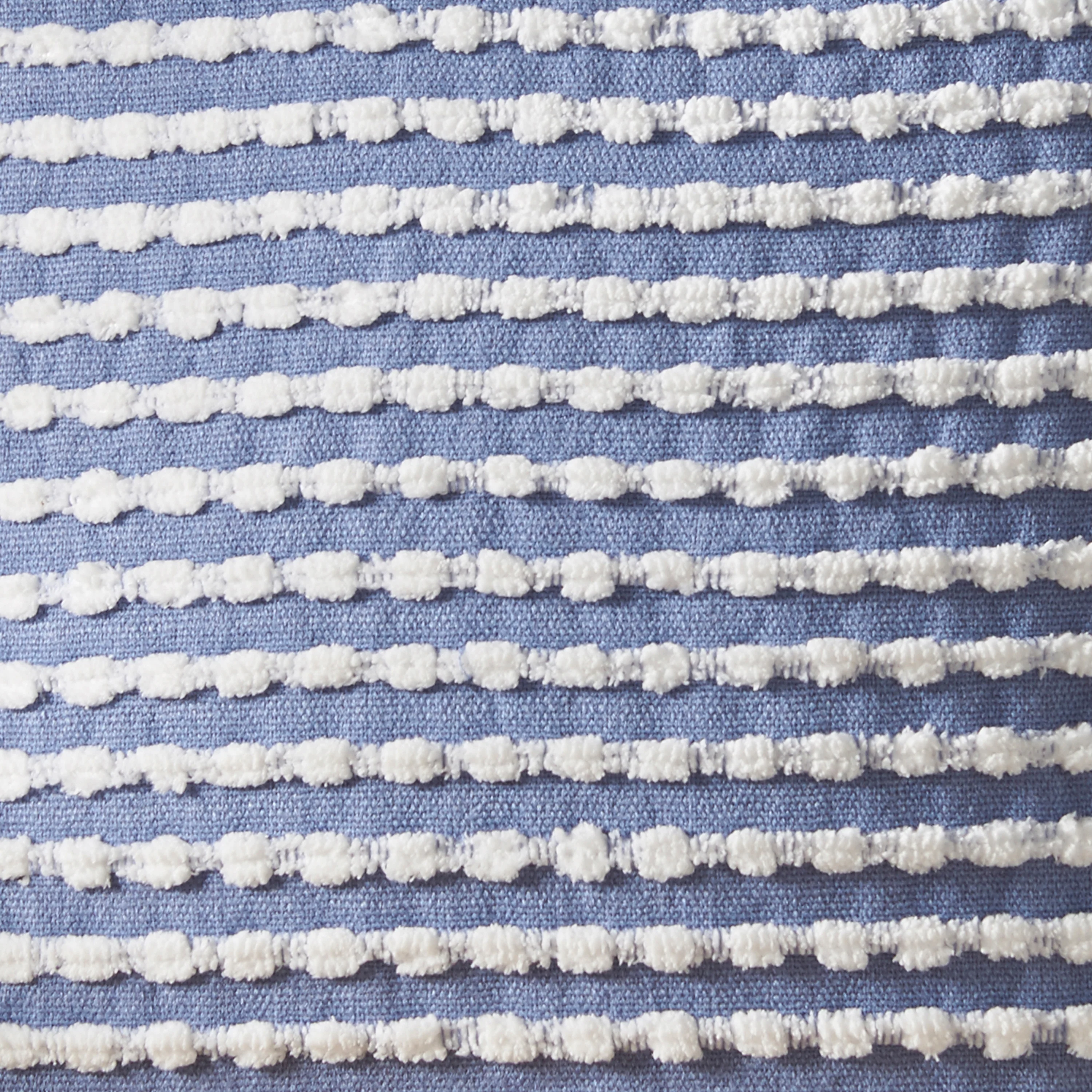 Stab Stitch Blue Square Cushion - DISC Stab Stitch Blue Cushion 43x43CM - Image 3