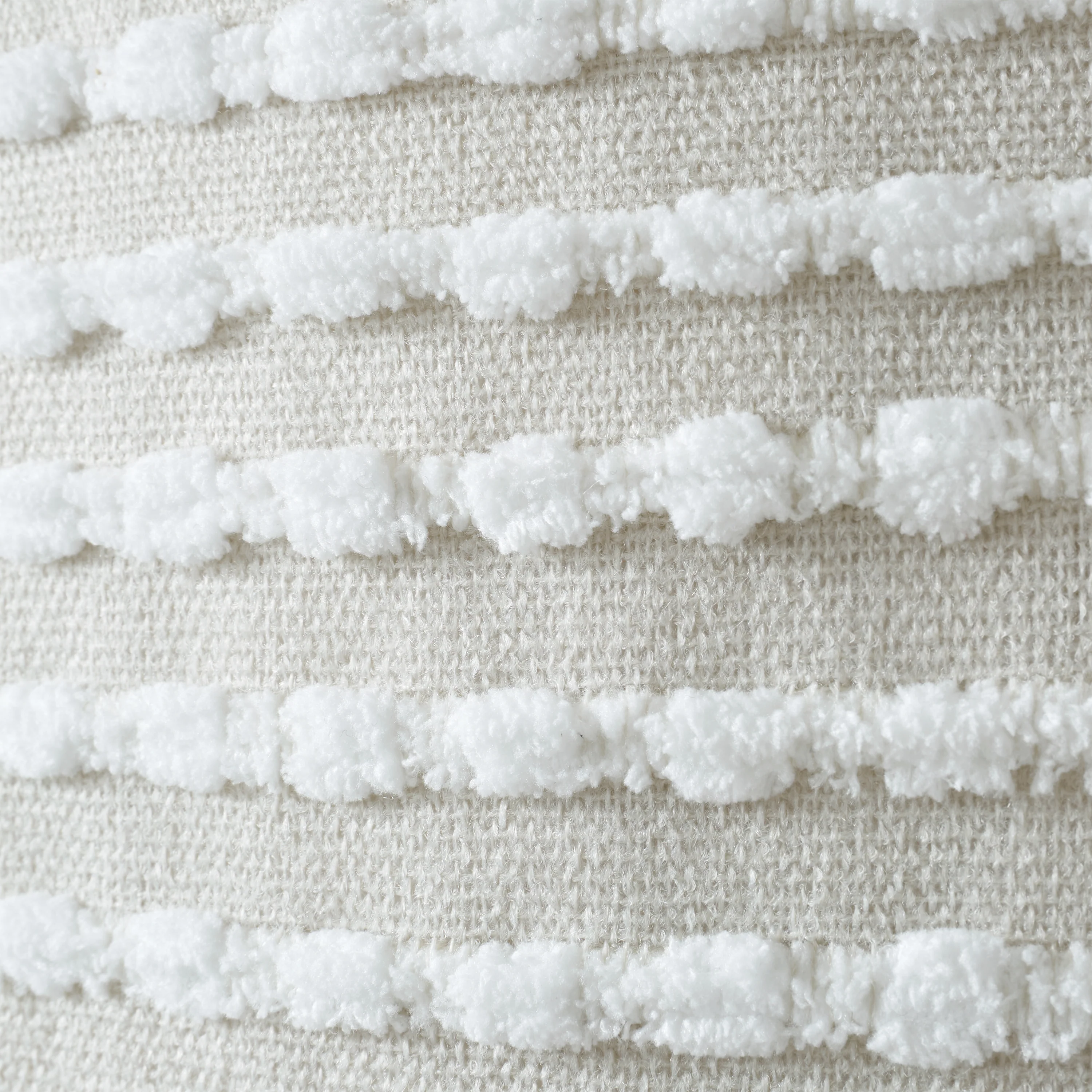 Stab Stitch Cream Square Cushion - DISC Stab Stitch Natural Cushion 43x43CM - Image 4