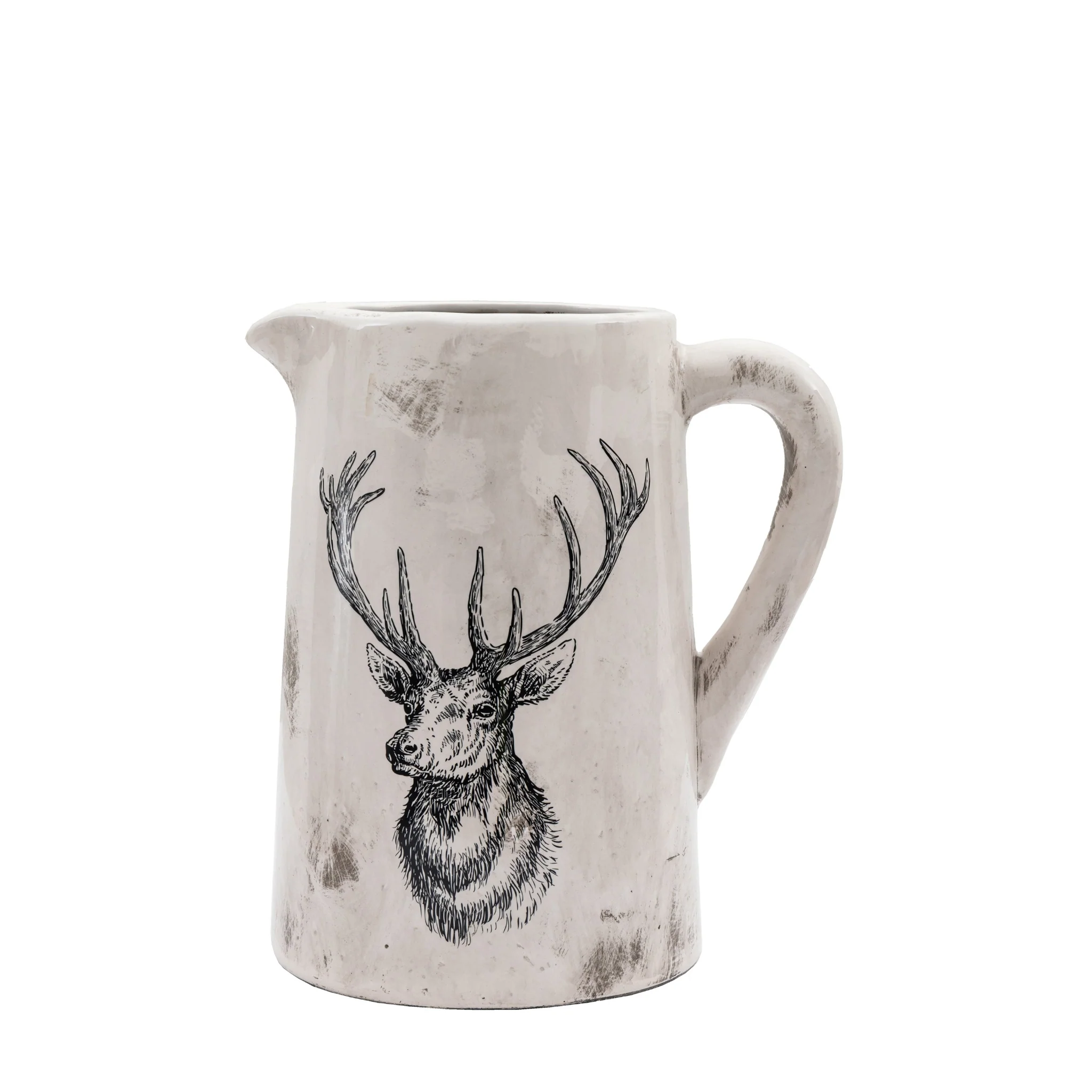 Stag Pitcher Vase Large - Stag Pitcher Vase Large Distressed - Image 4