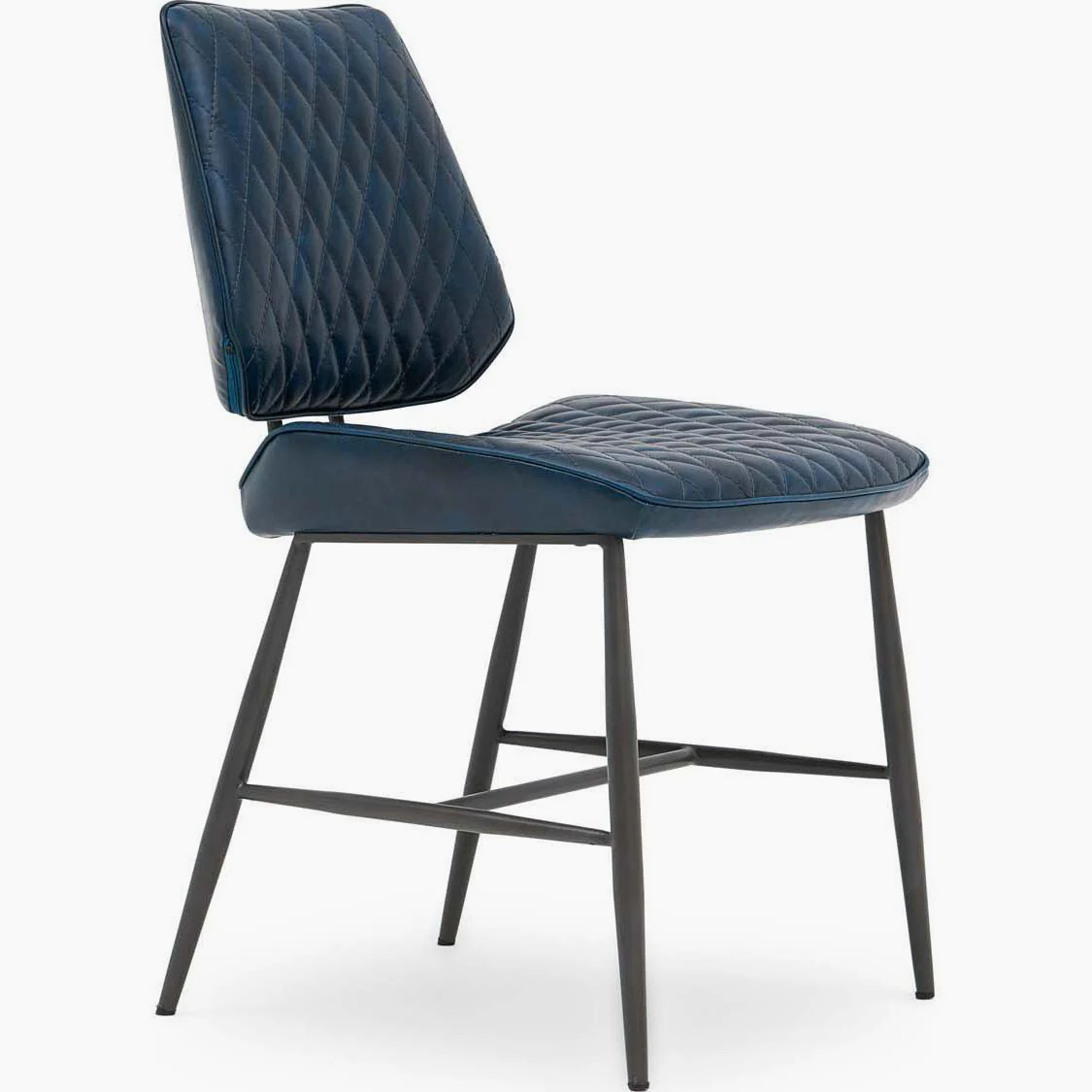 Starley Pair of Dark Blue Dining Chairs - Dining Chair - Pair Dark Blue - Image 2