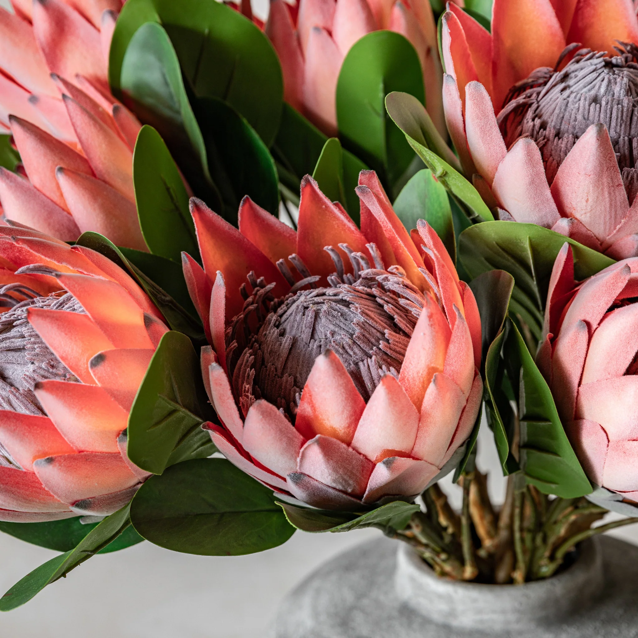 Statement Tropical Set Of 12 Pink Artificial Flowers - DHD Faux Stem Statement Tropical Apricot 47CM 12Pk - Image 2