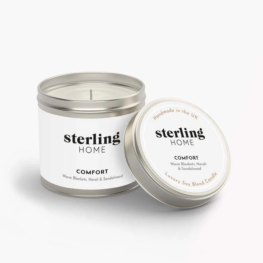 Sterling Home Fragrance Comfort Tin Candle - 180G Soy Blend Tin Candle - Comfort - Image 3