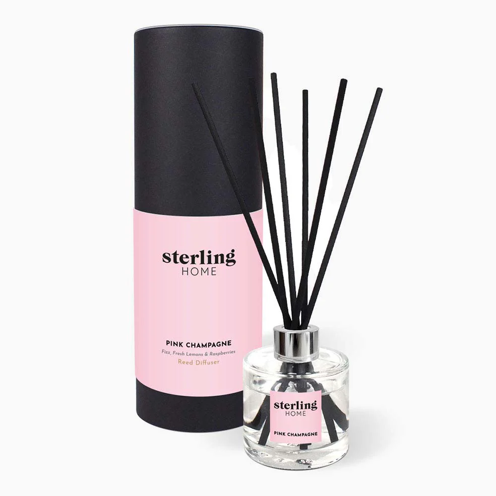 Sterling Home Fragrance Pink Champagne Reed Diffuser - 100mL Reed Diffuser Pink Champagne - Image 3