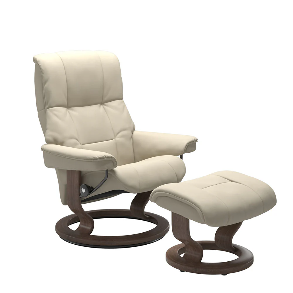 Stressless Mayfair Chair + Stool Classic Base - Chair + Stool Classic Base Velaro - Medium