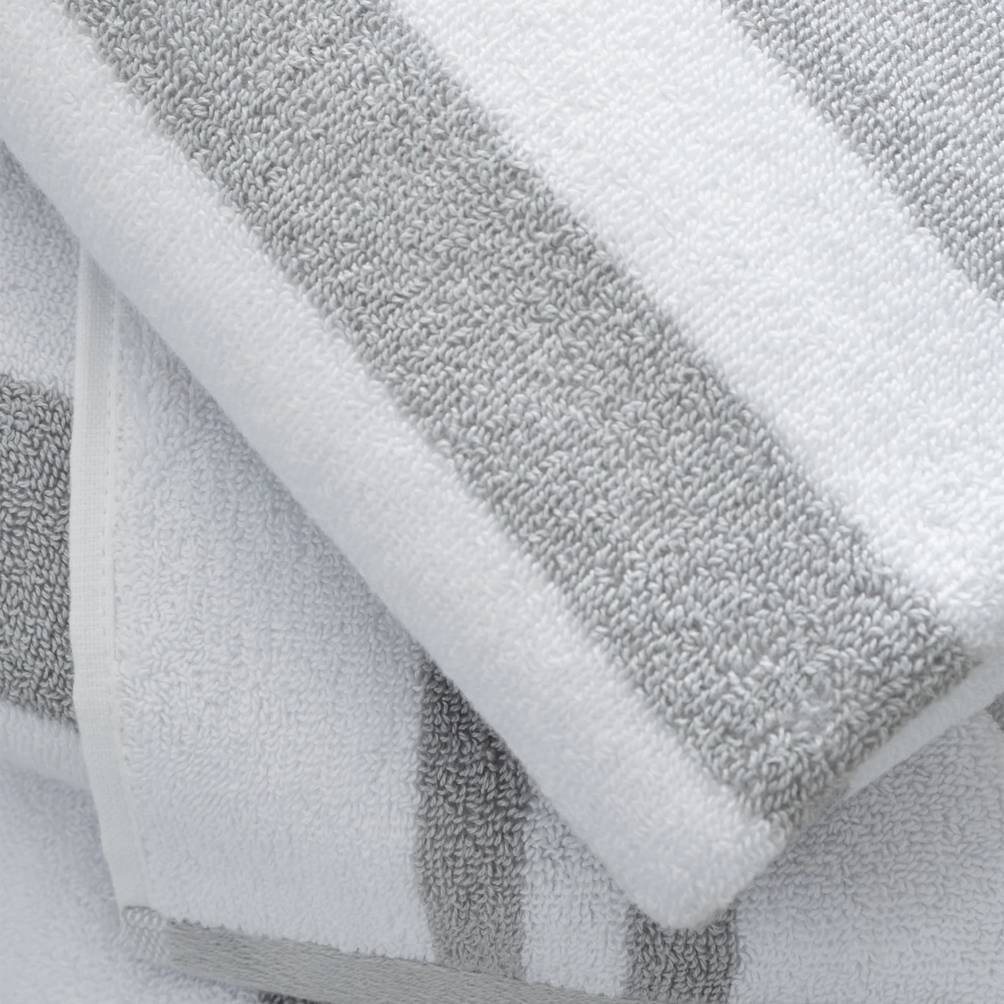 Bianca Stripe Towel Grey - Stripe Hand Towel Grey - Image 3