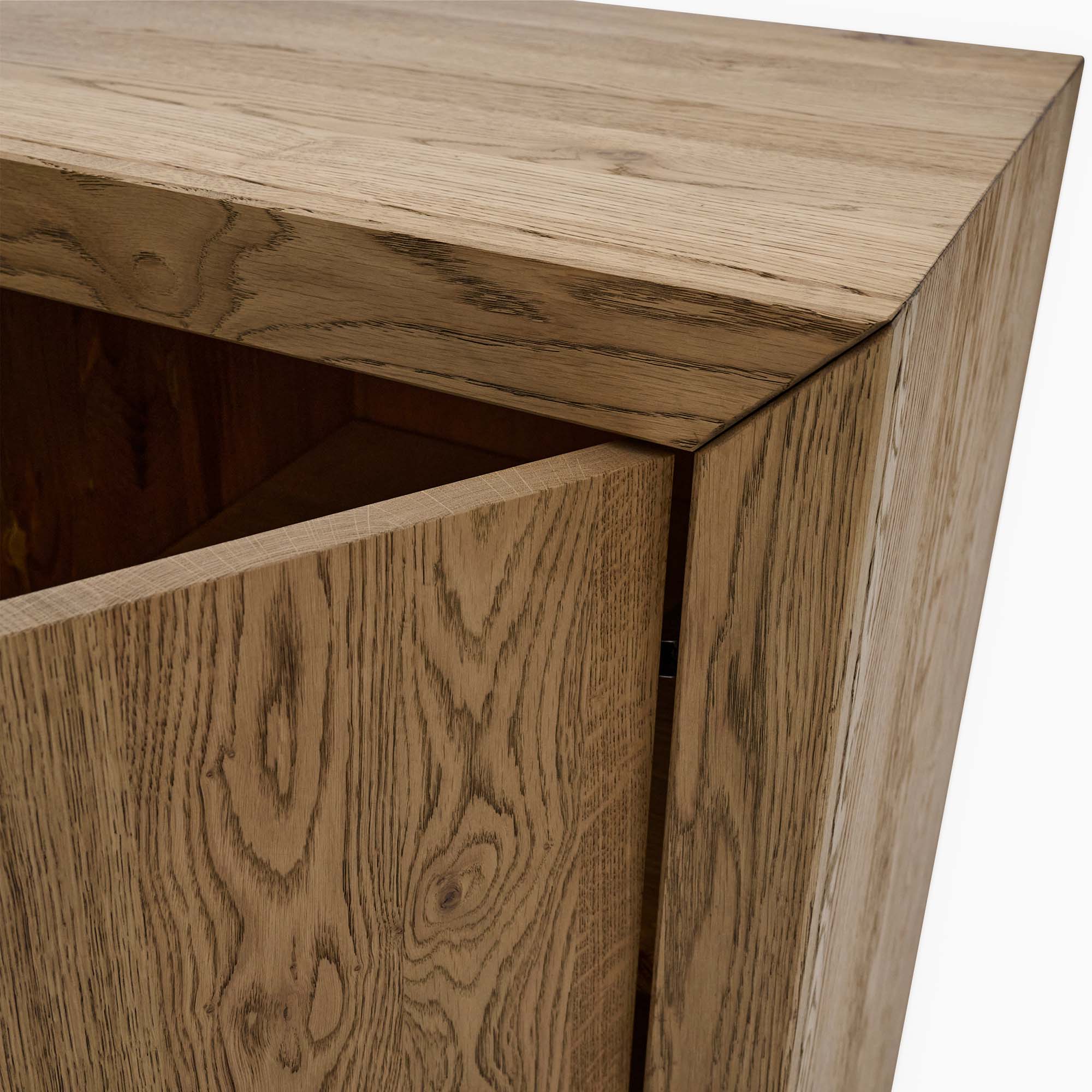Sunnie Sideboard - 3 Door Sideboard Brushed Oak / Hesse Dark Oil - Image 6