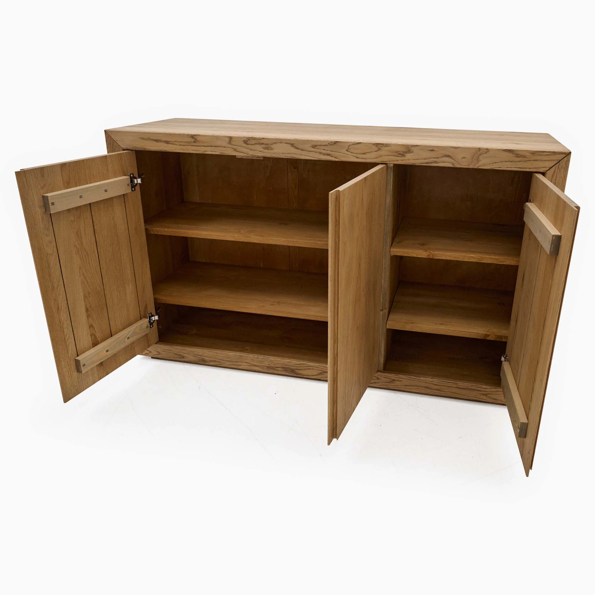 Sunnie Sideboard - 3 Door Sideboard Brushed Oak / Hesse Dark Oil - Image 7