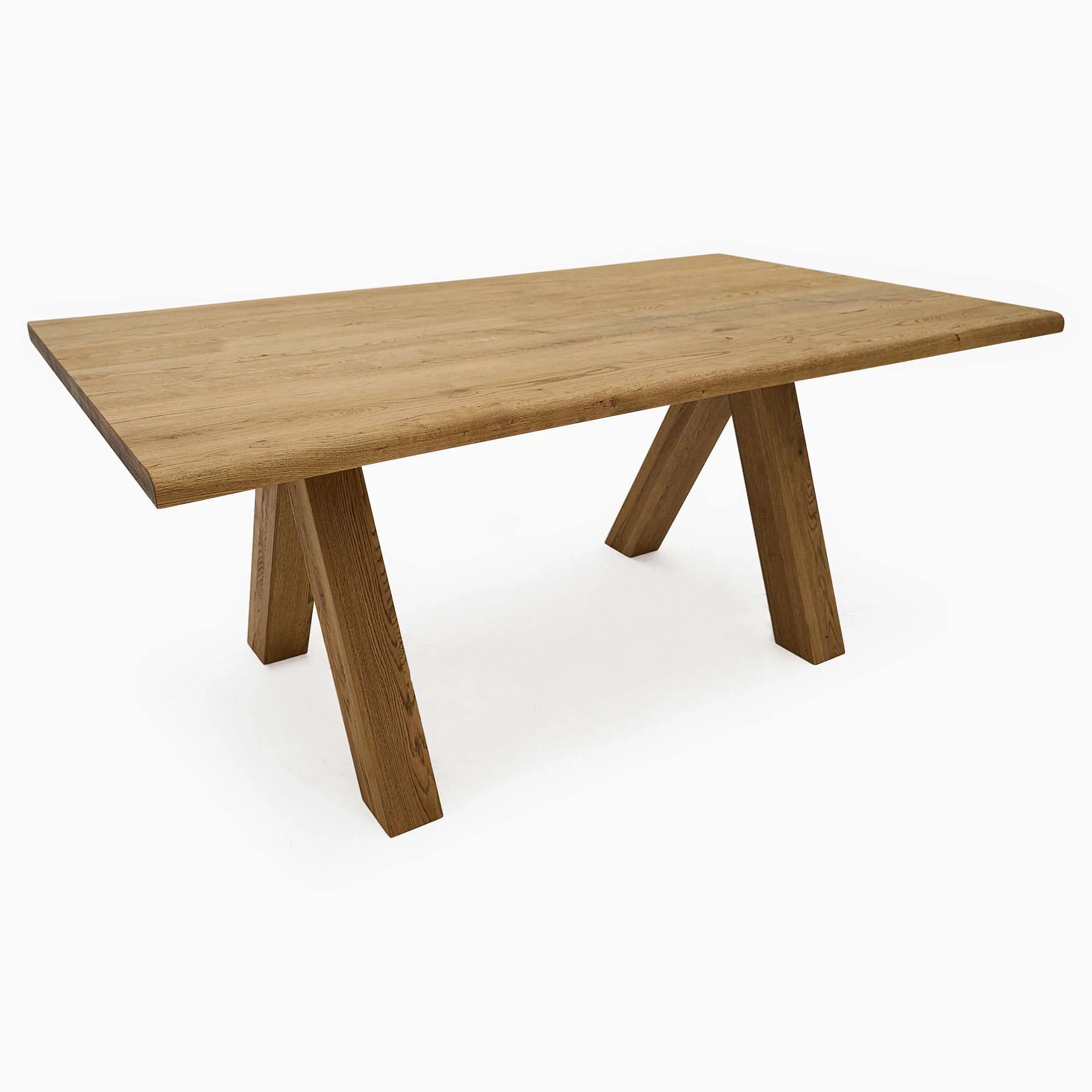Syver Dining Table - Live Edge Dining Table 180x100cm Brushed Oak / Hesse Dark Oil - 180cm - Image 7