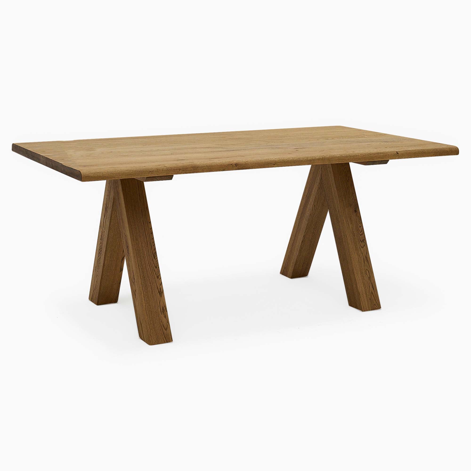 Syver Dining Table - Live Edge Dining Table 220x100cm Brushed Oak / Hesse Dark Oil - 220cm